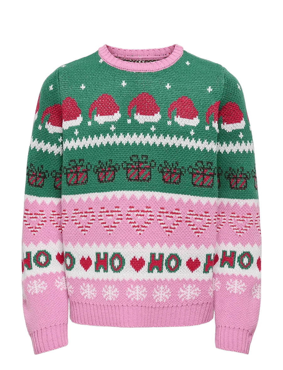 Kids Only - KOGHOHO XMAS LS PULLOVER KNT - pullover - fuchsia pink - 1