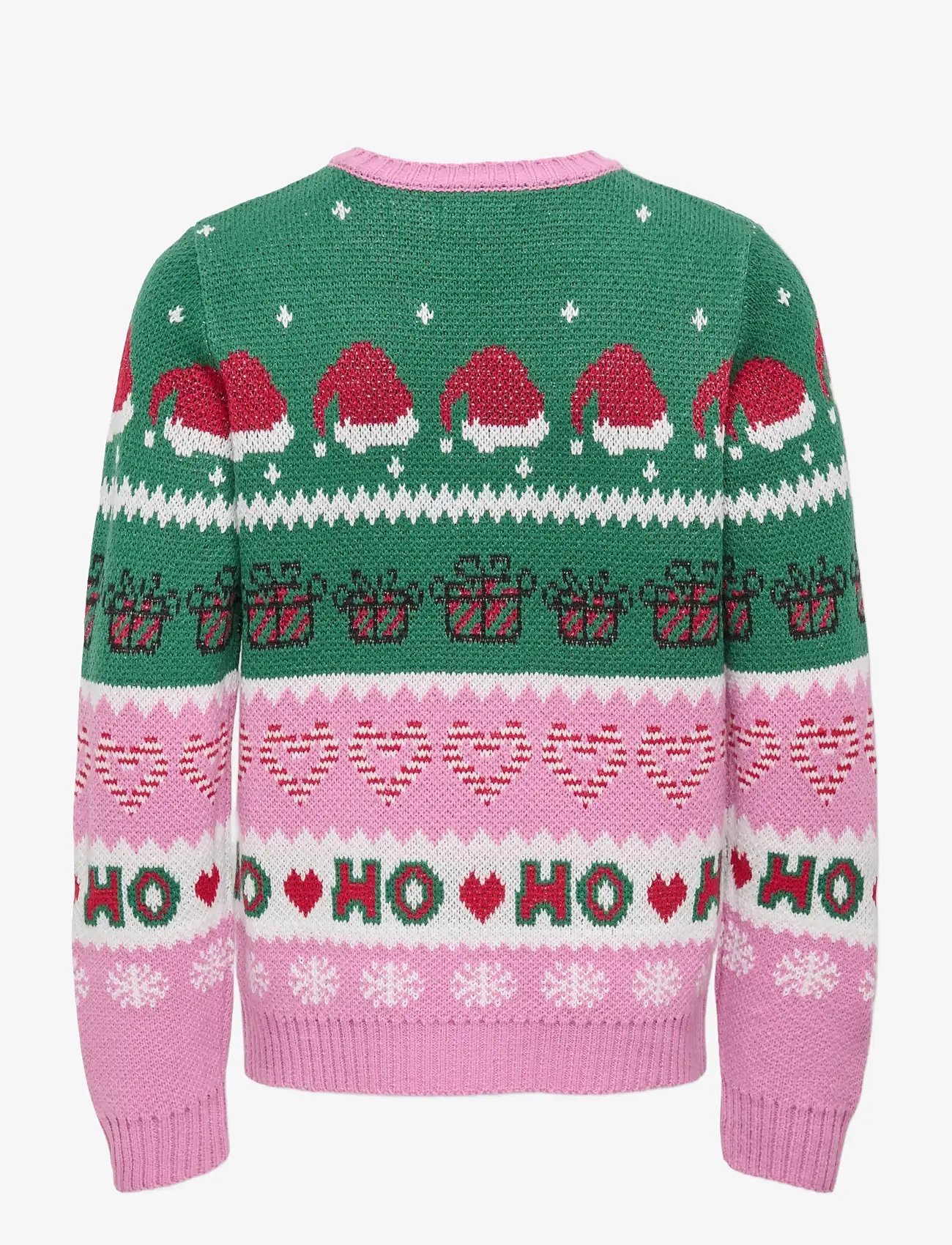 Kids Only - KOGHOHO XMAS LS PULLOVER KNT - jumpers - fuchsia pink - 2