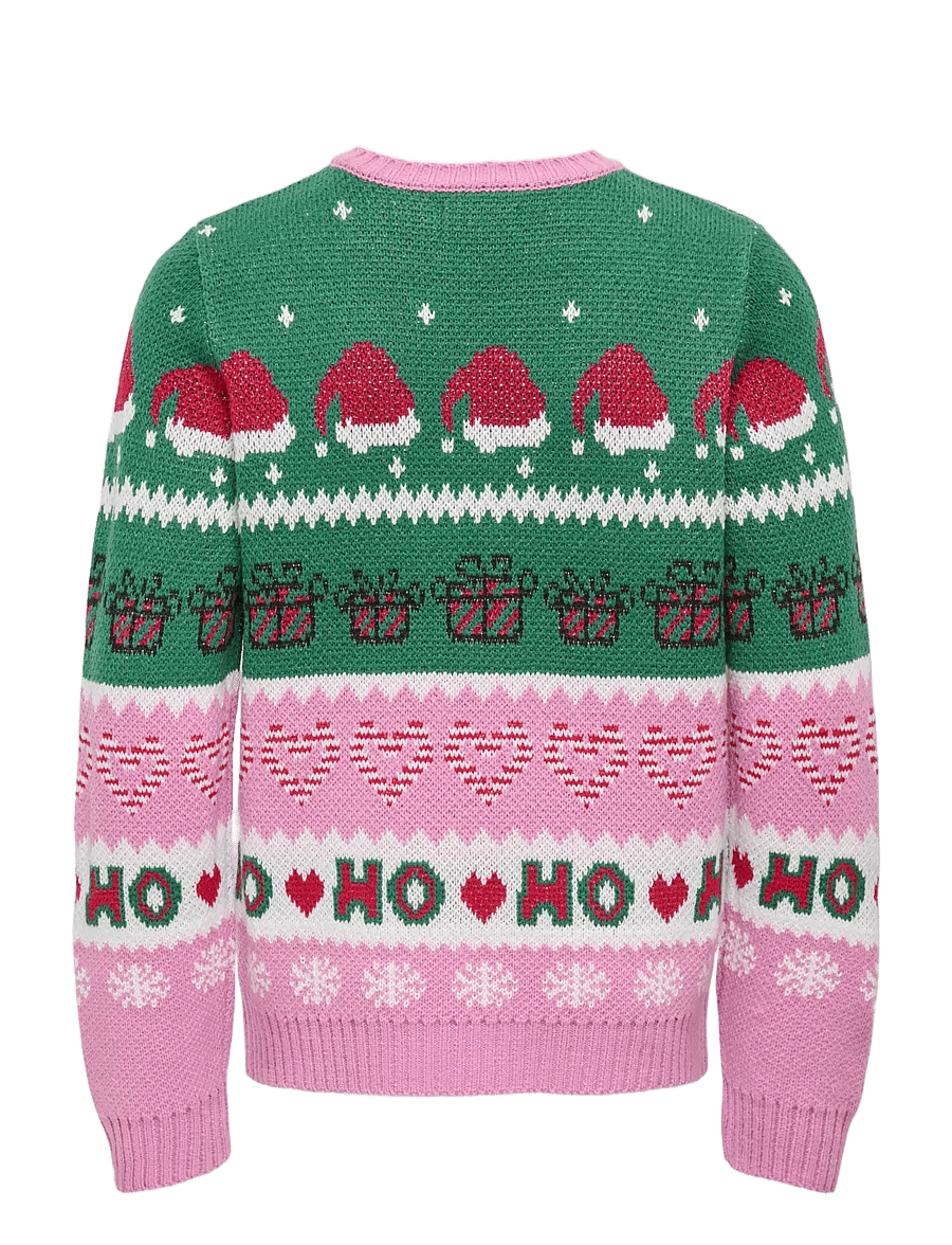 Kids Only - KOGHOHO XMAS LS PULLOVER KNT - pullover - fuchsia pink - 2