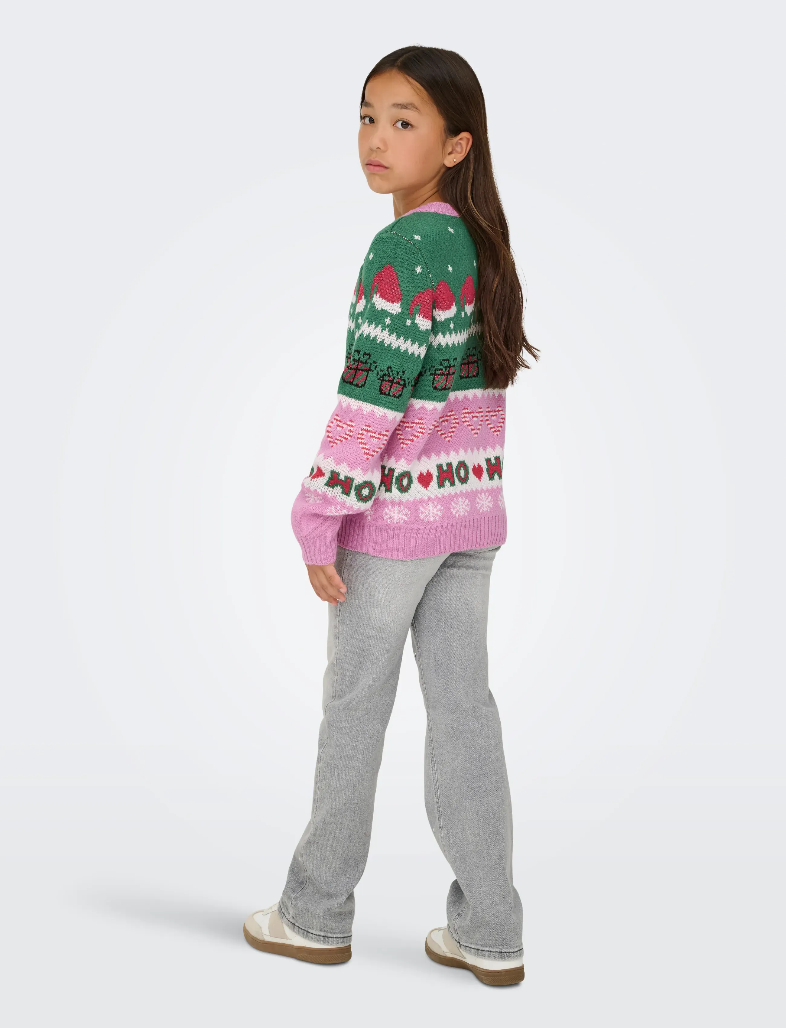 Kids Only - KOGHOHO XMAS LS PULLOVER KNT - džemprid - fuchsia pink - 3