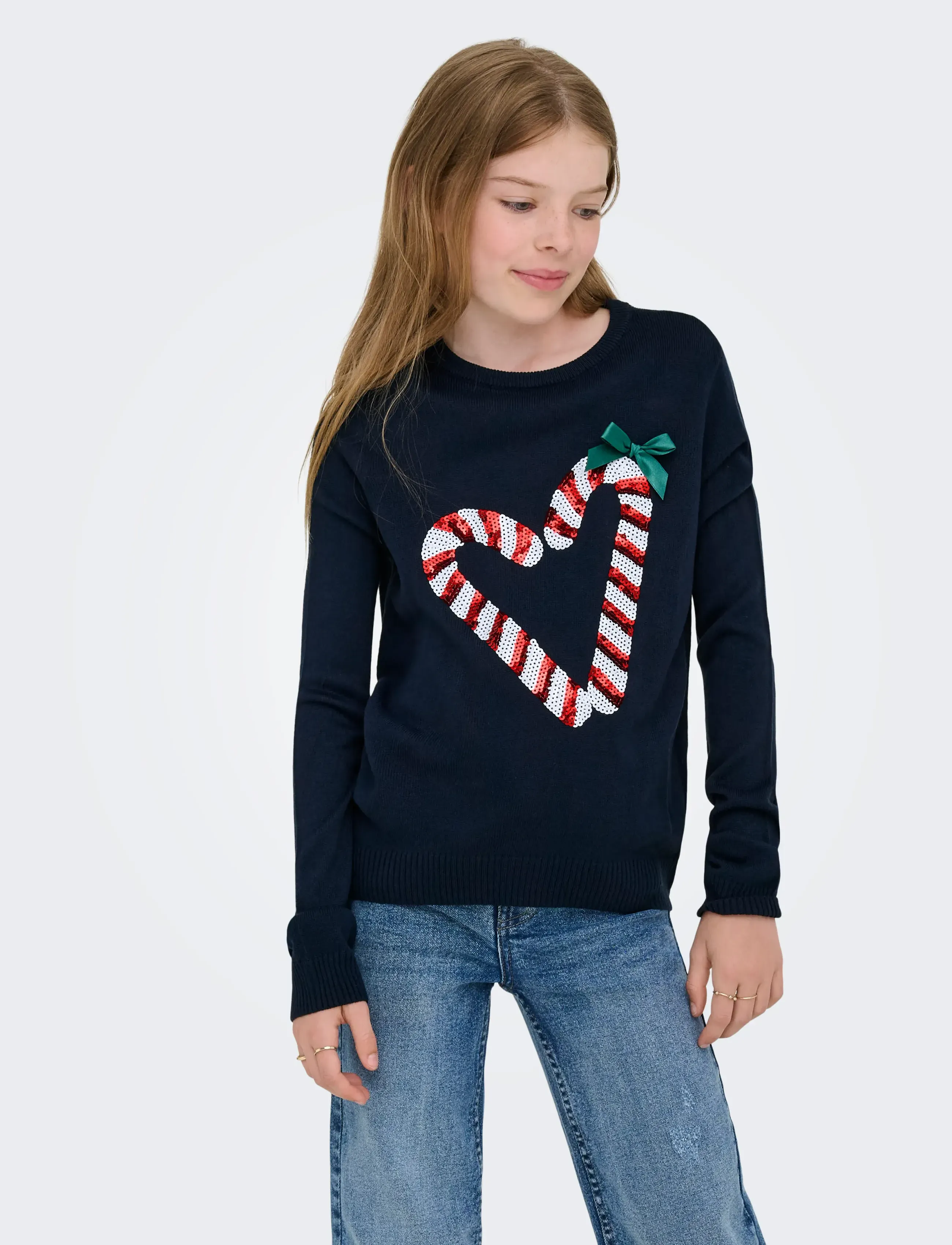 Kids Only - KOGXMAS SHINE LS ONECK BOX KNT - trøjer - naval academy - 4