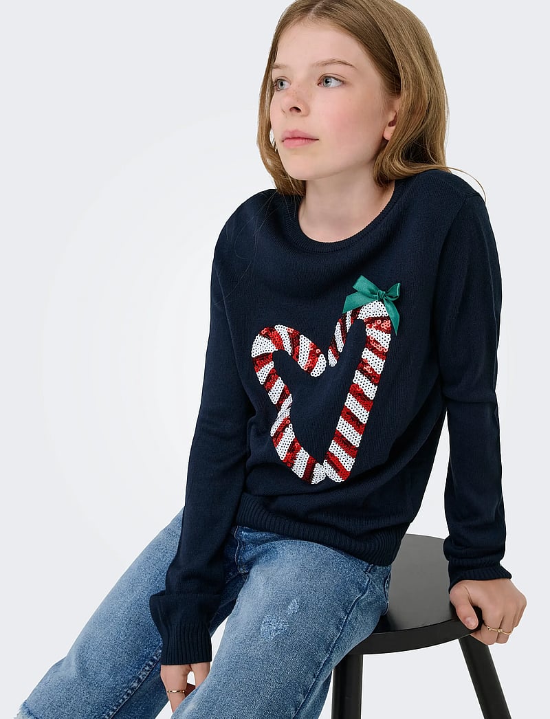 Kids Only - KOGXMAS SHINE LS ONECK BOX KNT - pullover - naval academy - 5