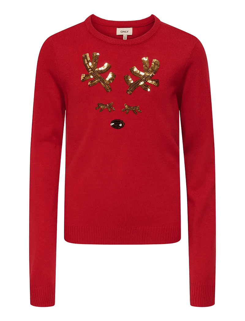 Kids Only - KOGXMAS SHINE LS ONECK BOX KNT - pullover - salsa - 0