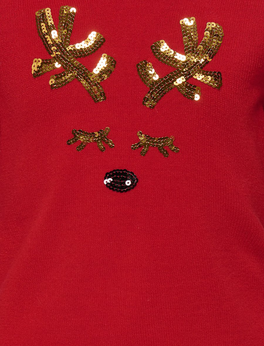 Kids Only - KOGXMAS SHINE LS ONECK BOX KNT - pulls - salsa - 2