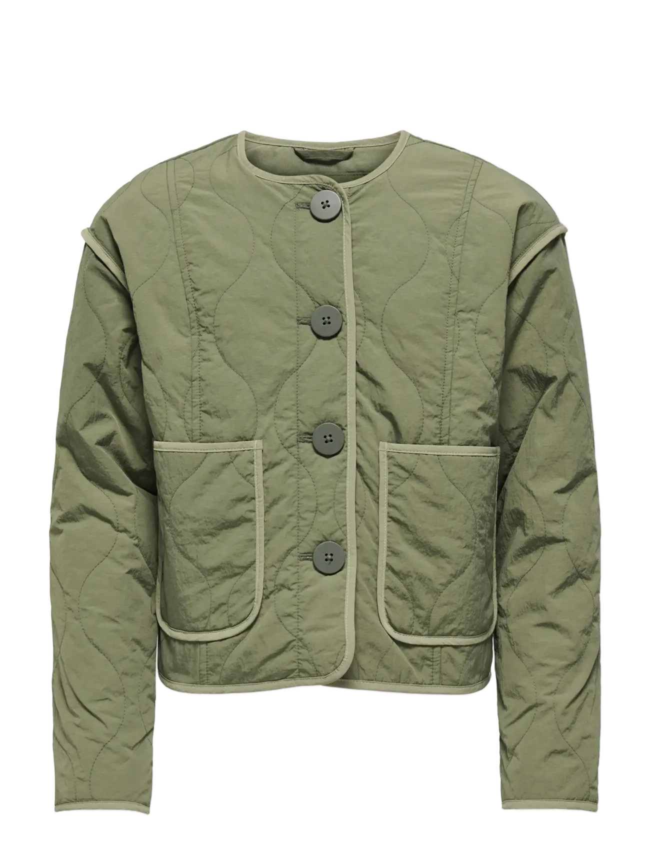 Kinder ONLY Kogtenna Contrast Quilted Jacke Otw Khaki - 140 - Kinder