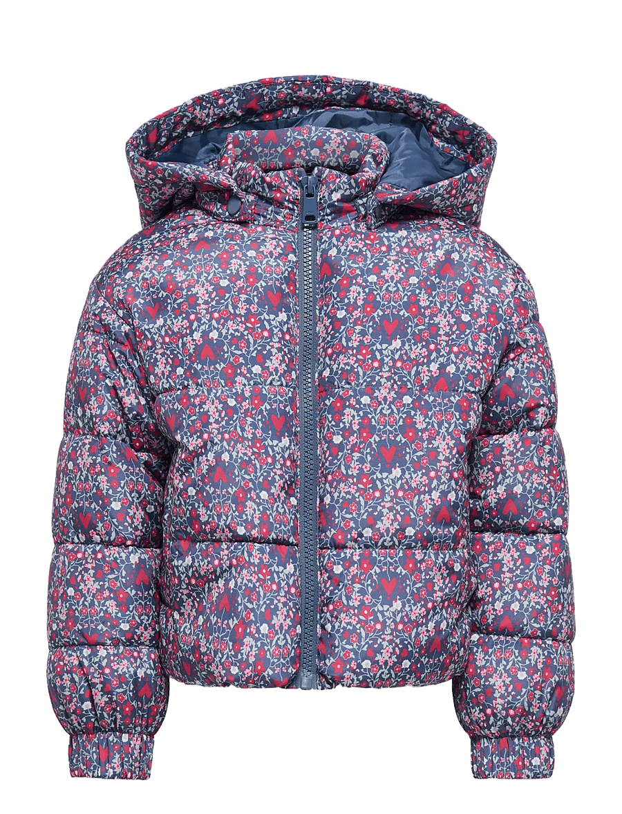 Kids Only - KMGDALIA SHORT PUF AOP JACKET OTW NOOS - winterjacke - vintage indigo - 0