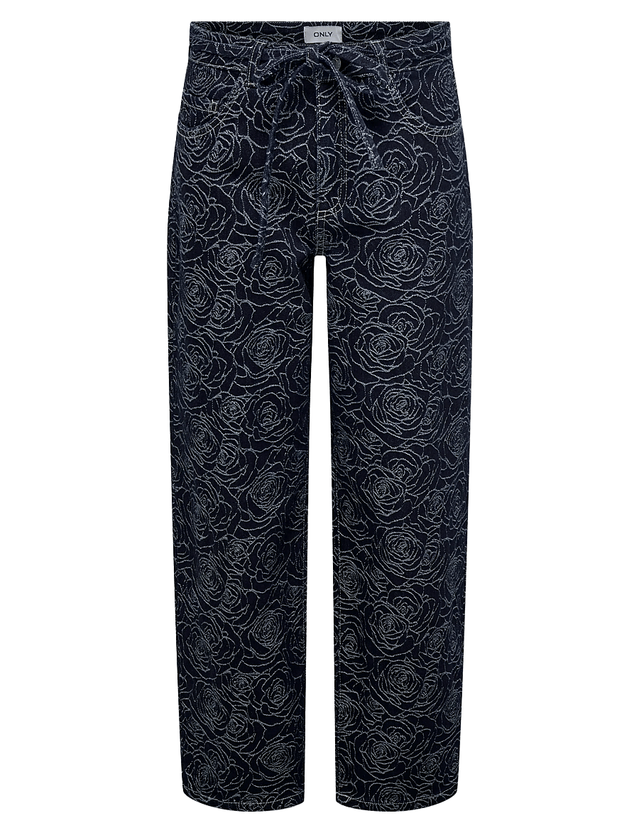 Kids Only - KOGGIANNA MW STRAIGHT FLOWER DNM BJ - regular jeans - dark blue denim - 1