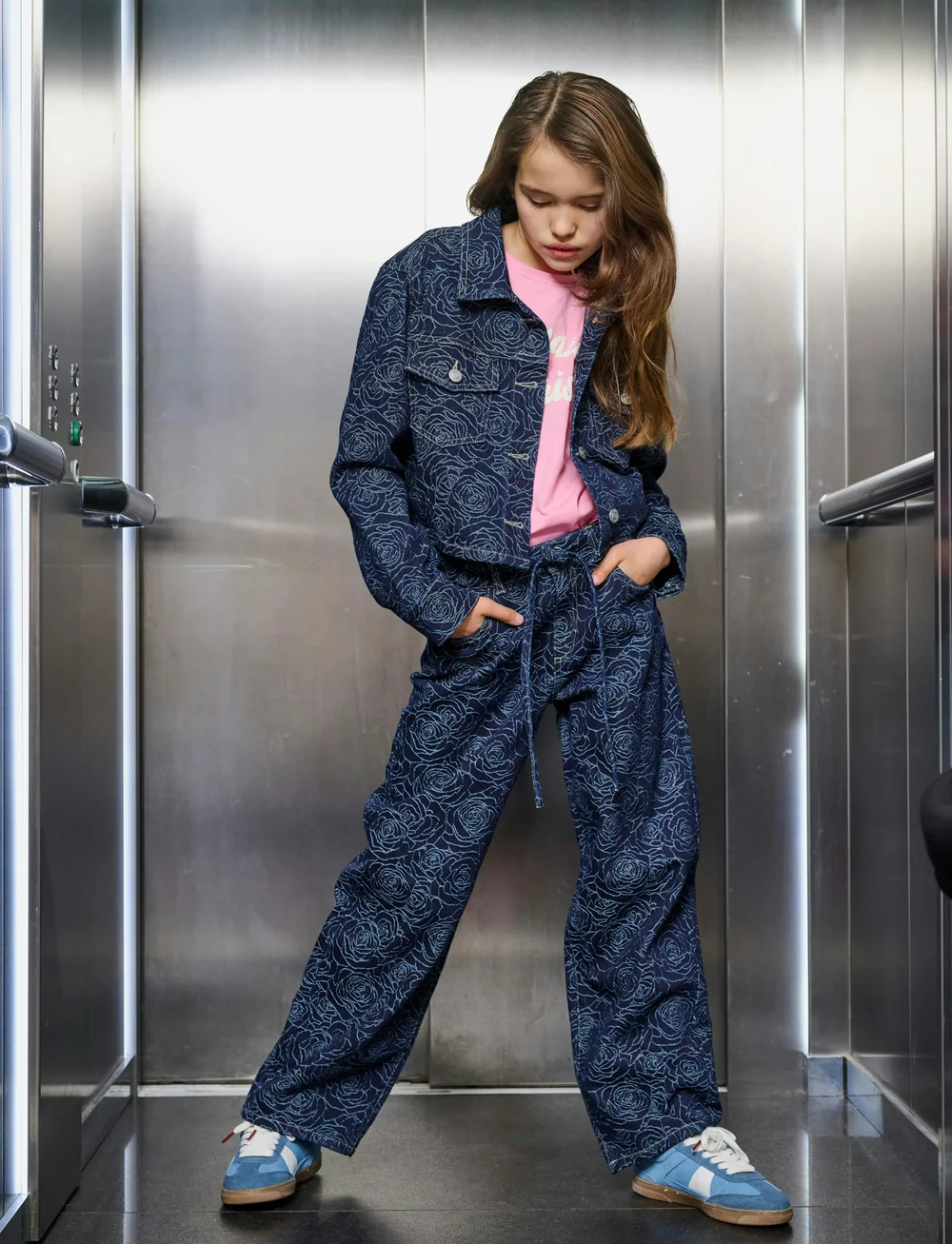 Kids Only - KOGGIANNA MW STRAIGHT FLOWER DNM BJ - regular jeans - dark blue denim - 0