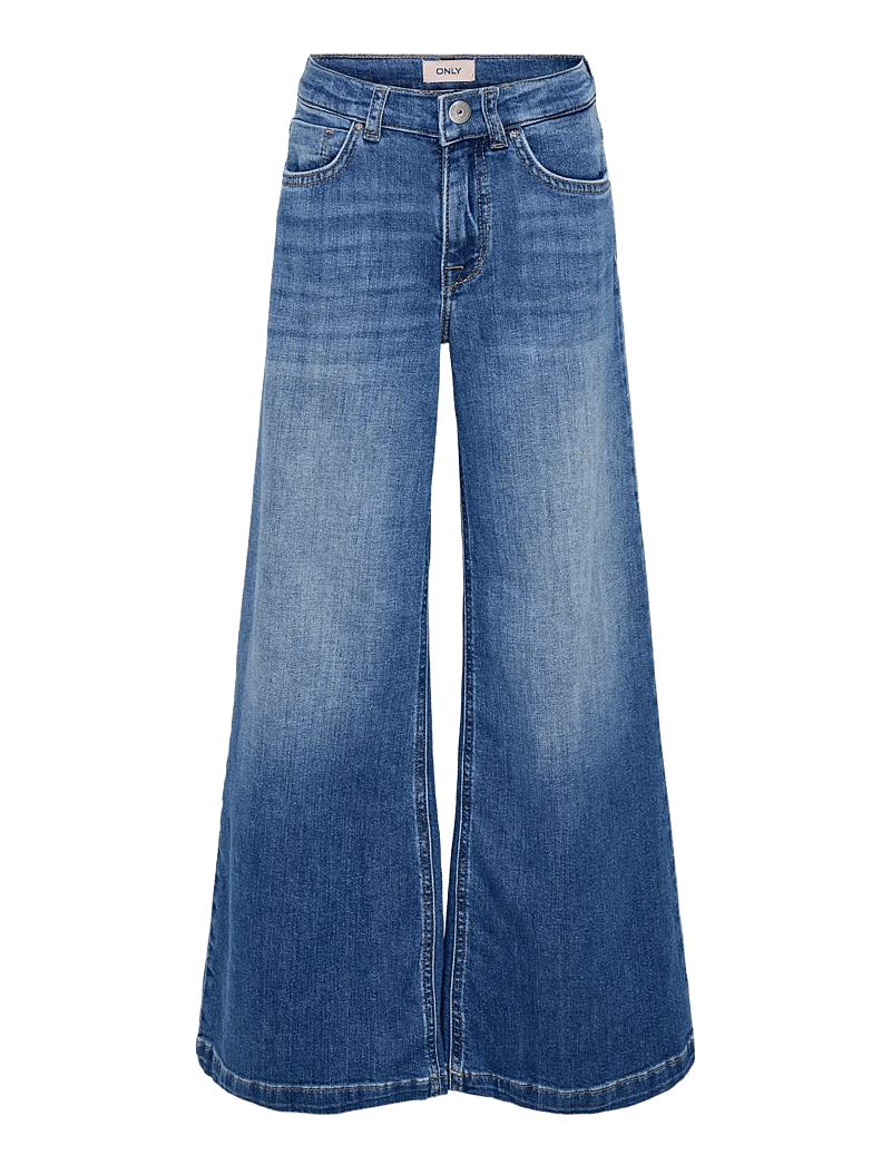 Kids Only - KOGCALIFORNIA MW WIDE FLARED REA NOOS - brede jeans - dark medium blue denim - 0