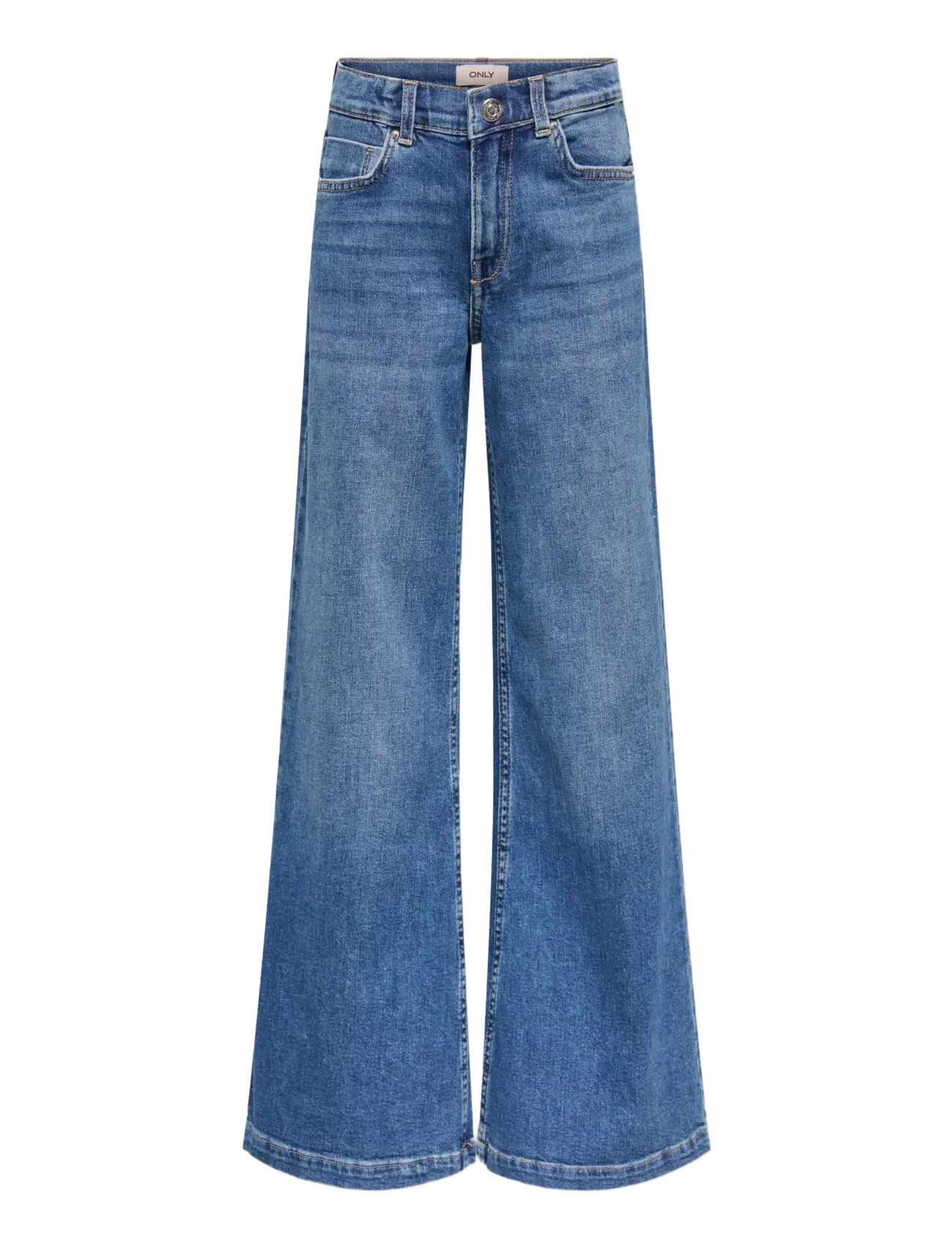 Kids Only - KOGCALIFORNIA MW WIDE FLARED REA NOOS - brede jeans - dark medium blue denim - 1