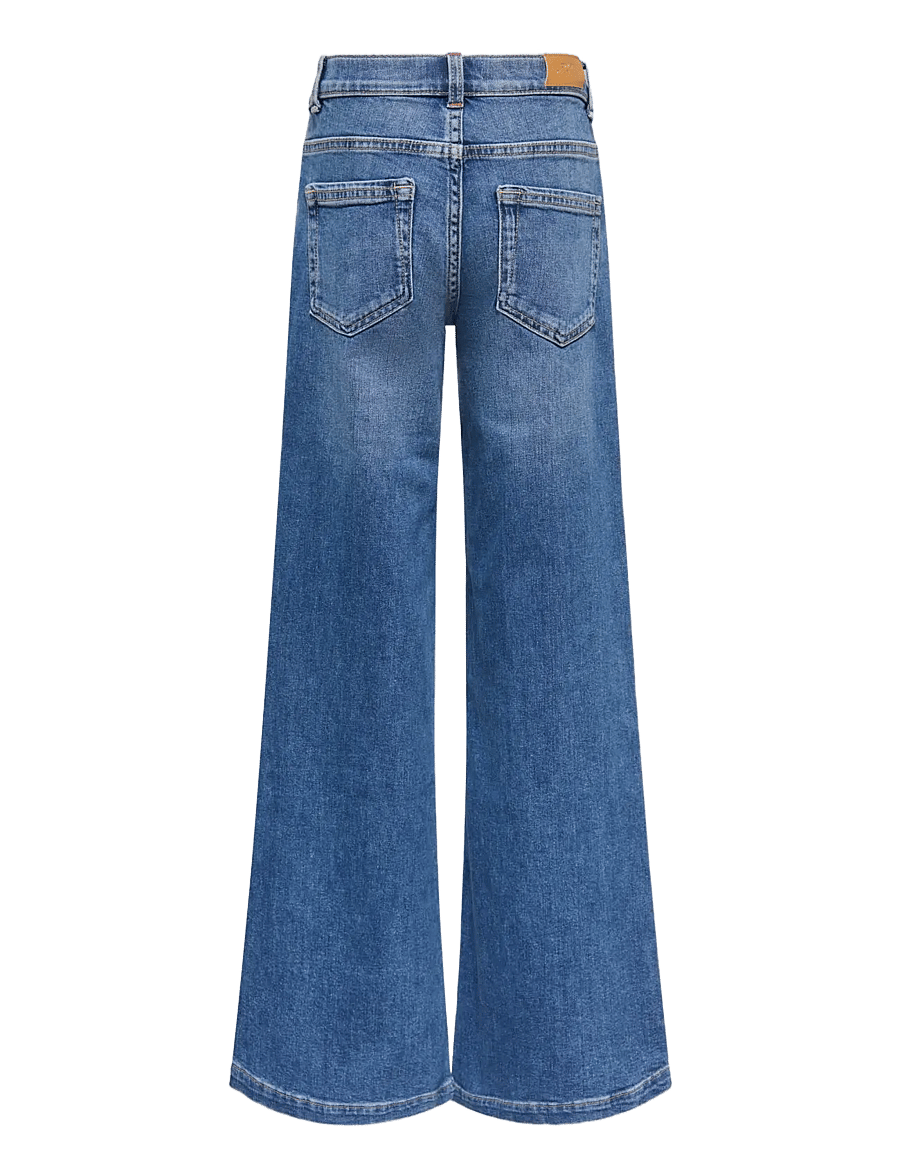 Kids Only - KOGCALIFORNIA MW WIDE FLARED REA NOOS - brede jeans - dark medium blue denim - 2