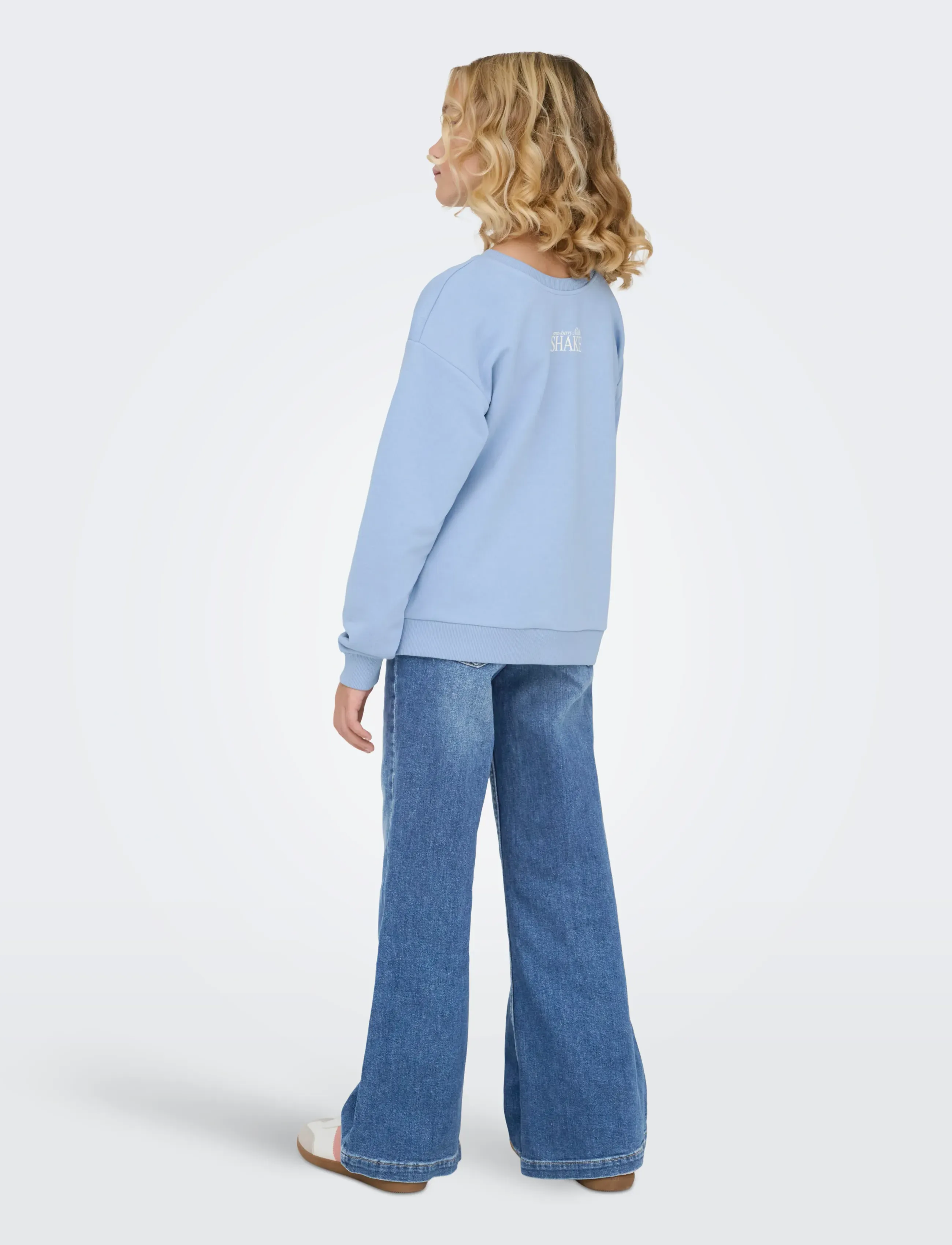 Kids Only - KOGCALIFORNIA MW WIDE FLARED REA NOOS - laia säärega teksad - dark medium blue denim - 3