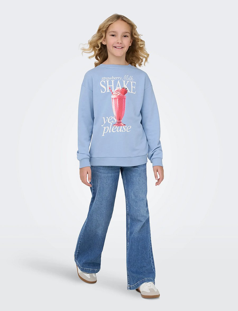 Kids Only - KOGCALIFORNIA MW WIDE FLARED REA NOOS - hosen mit weitem bein - dark medium blue denim - 5