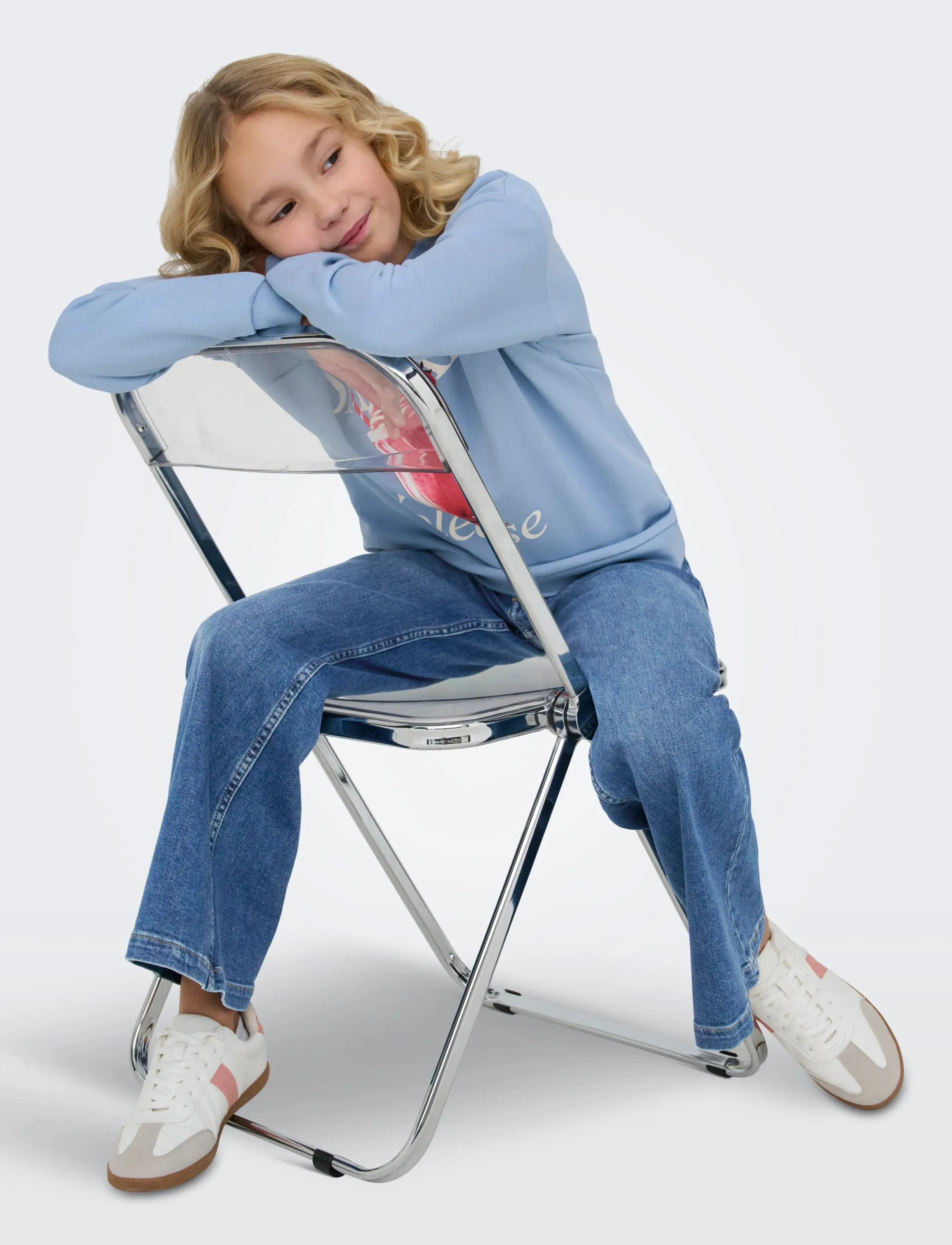 Kids Only - KOGCALIFORNIA MW WIDE FLARED REA NOOS - brede jeans - dark medium blue denim - 5