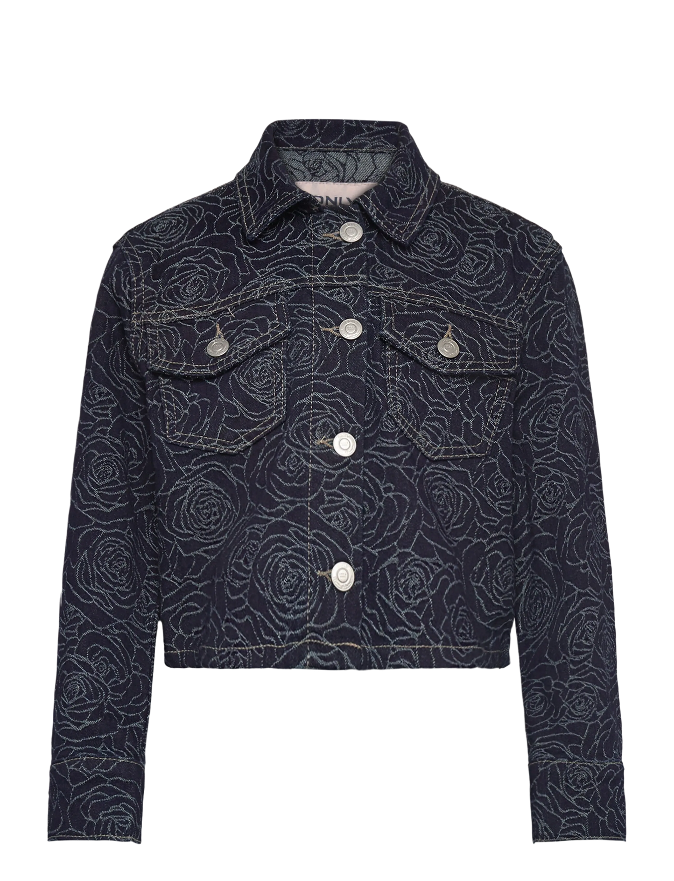 Kids Only KOGGIANNA LS ROSE DNM JACKET - Jeansjackor - DARK BLUE DENIM / navy