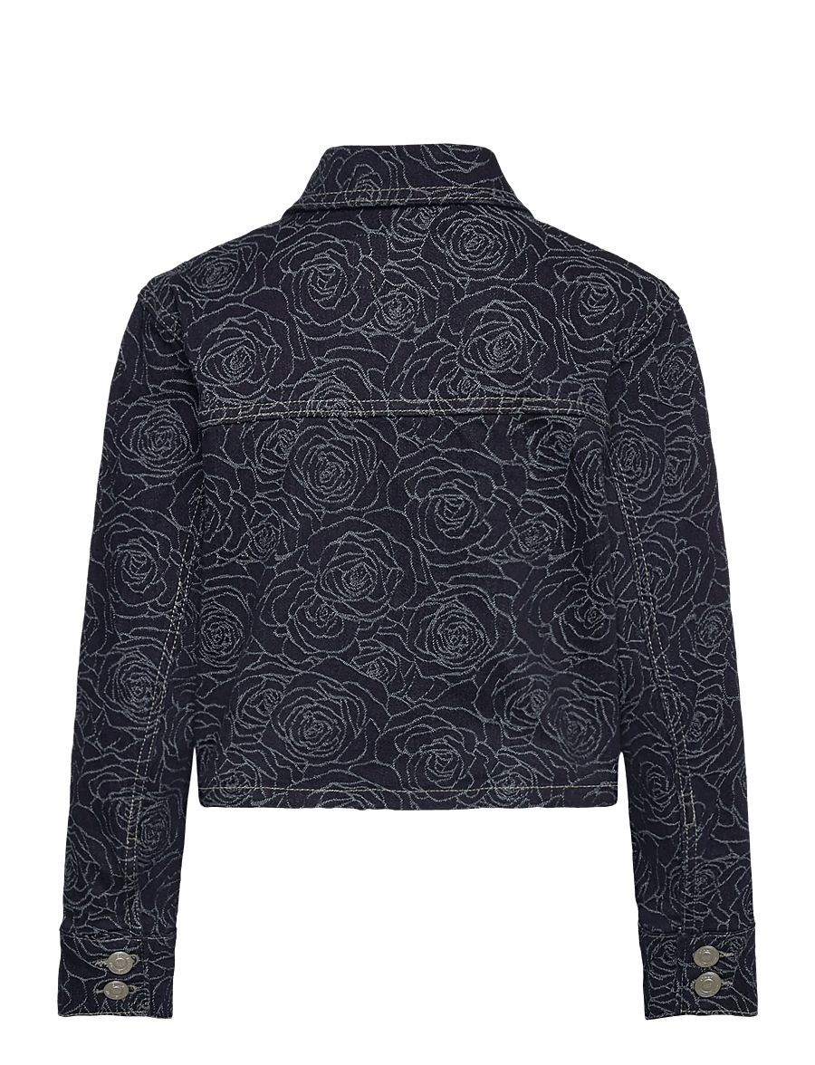 Kids Only - KOGGIANNA LS ROSE DNM JACKET - jeansjackor - dark blue denim - 2