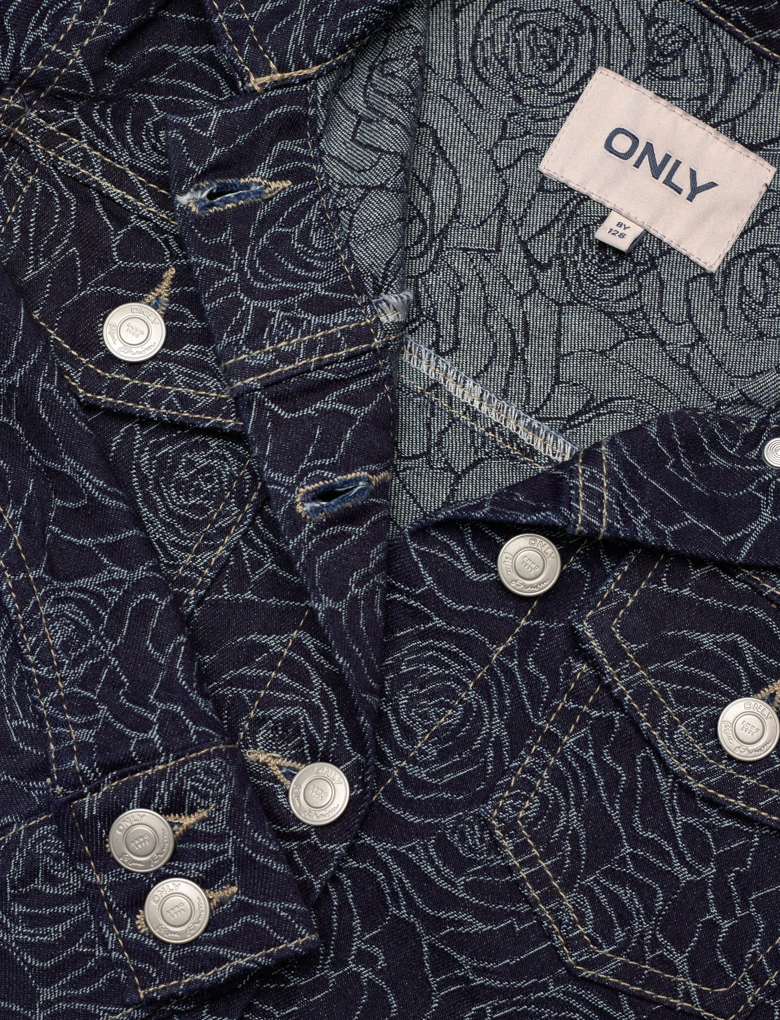 Kids Only - KOGGIANNA LS ROSE DNM JACKET - denimjakker - dark blue denim - 3