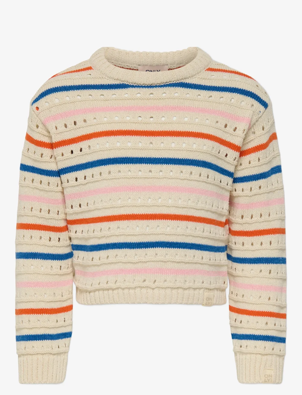 Kids Only - KMGSTINA LIFE L/S O-NECK 3D STRIPE KNT - pullover - tofu - 1