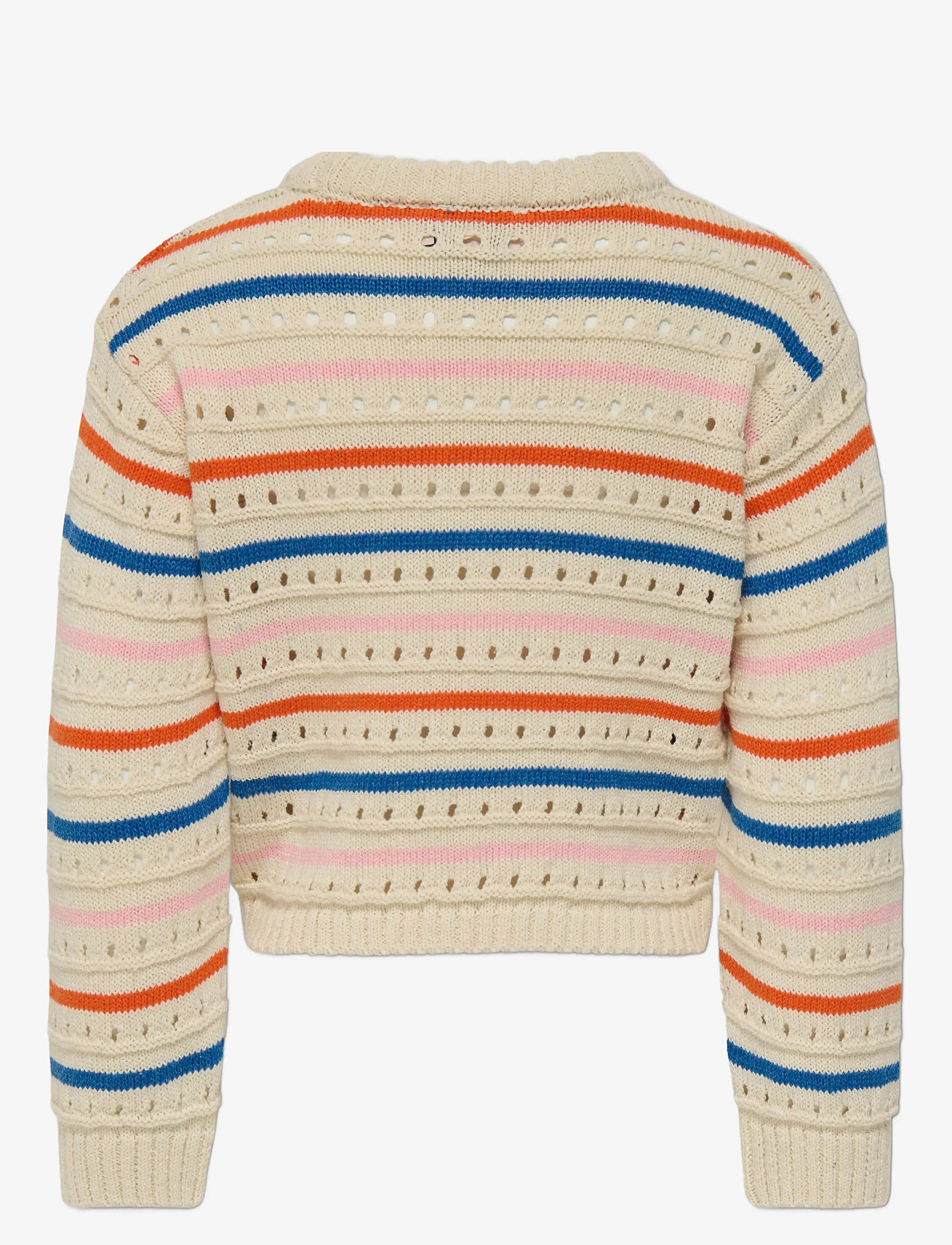 Kids Only - KMGSTINA LIFE L/S O-NECK 3D STRIPE KNT - trøjer - tofu - 2