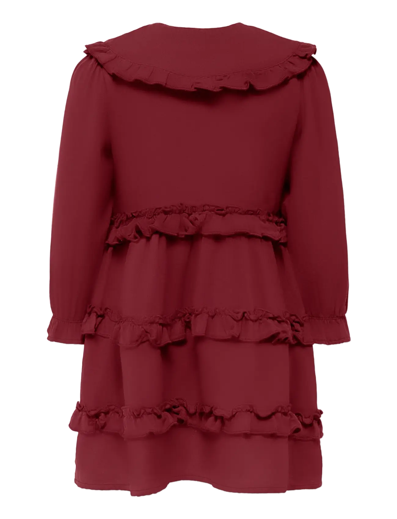 Kids Only - KMGTHYRA LIFE L/S COLLAR DRESS WVN - langärmelige freizeitkleider - cabernet - 1