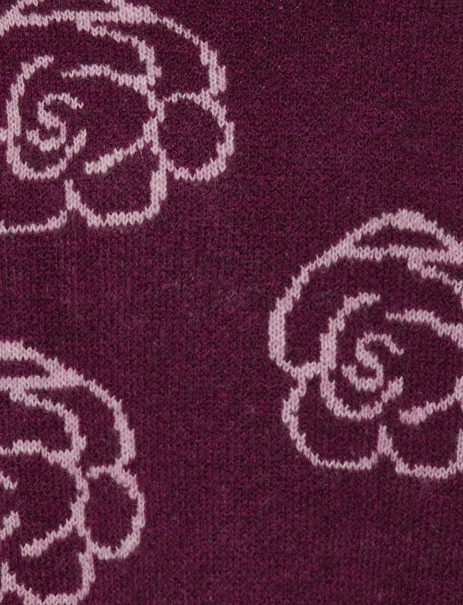 Kids Only - KMGTINA L/S JACQUARD PULLOVER KNT - mauve wine - 2