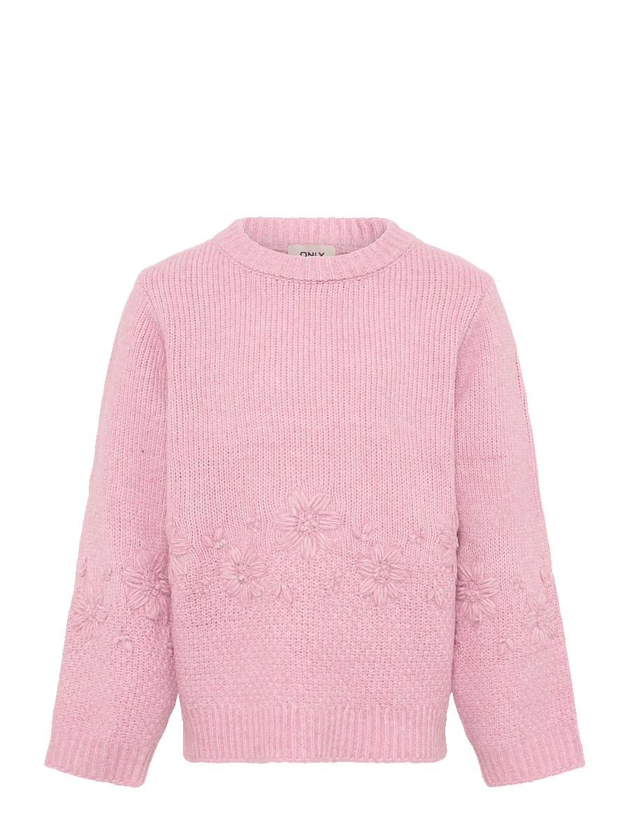Kids Only - KMGTANYA LS FLOWER EMB KNT - trøjer - mauve orchid - 0