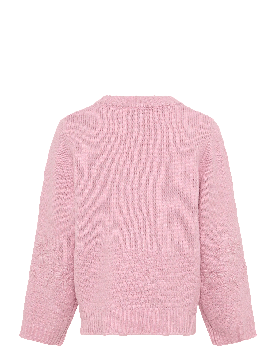 Kids Only - KMGTANYA LS FLOWER EMB KNT - trøjer - mauve orchid - 1