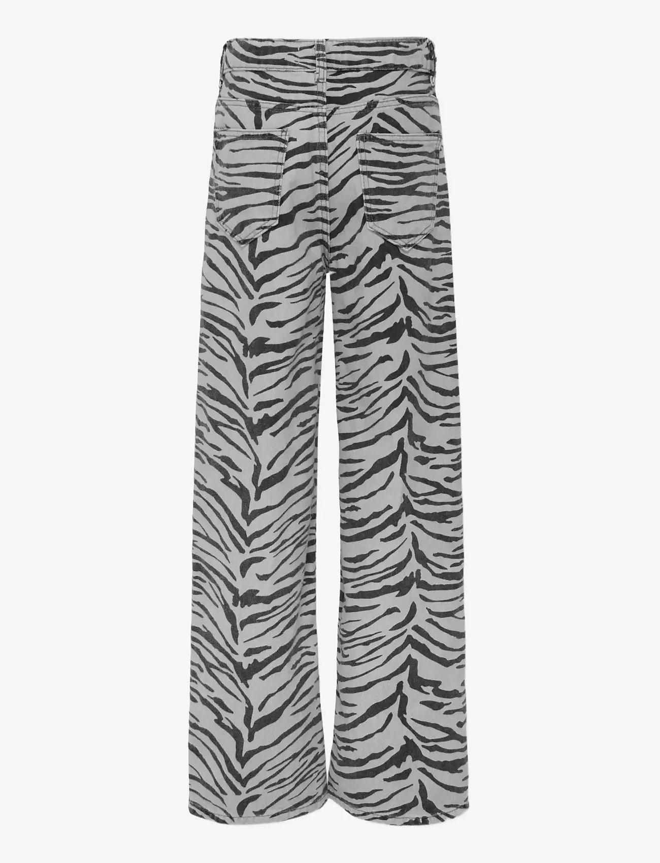 Kids Only - KOGHOPE HW ZEBRA WIDE DNM SIK - wide leg jeans - ecru - 2