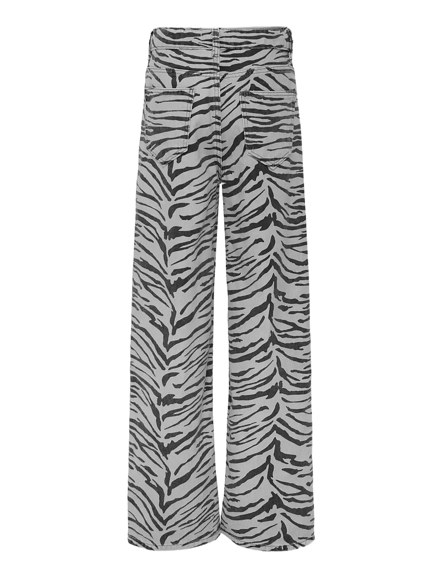 Kids Only - KOGHOPE HW ZEBRA WIDE DNM SIK - jeans met wijde pijpen - ecru - 2