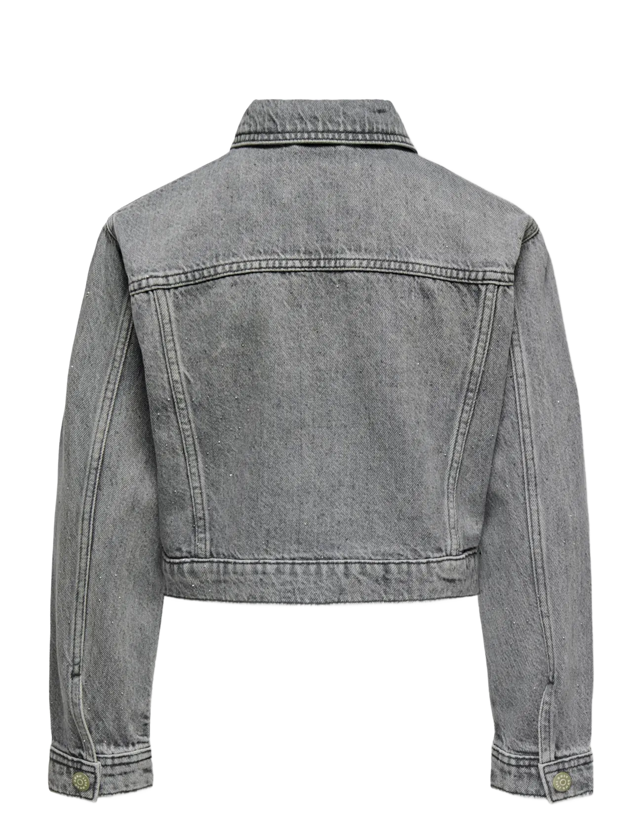 Kids Only - KOGMALIBU L/S RHINESTONE JACKET DNM - spijkerjassen - medium grey denim - 1
