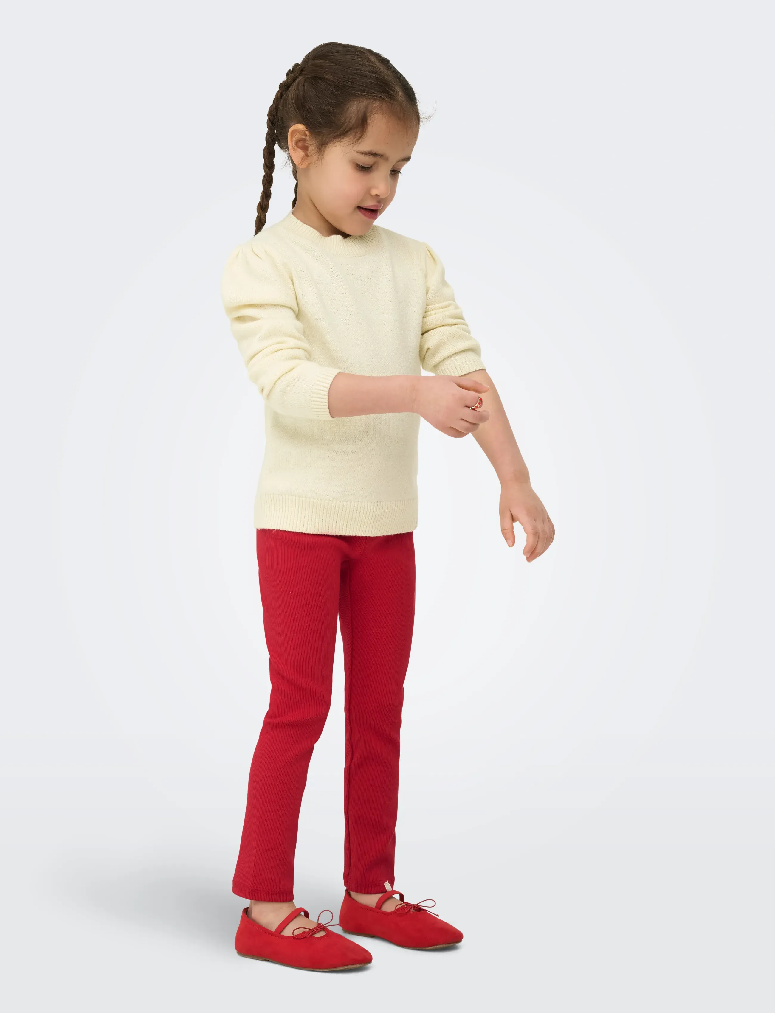 Kids Only - KMGKATIA LIFE LS PUFF O-NECK CP KNT NOOS - pullover - whitecap gray - 4