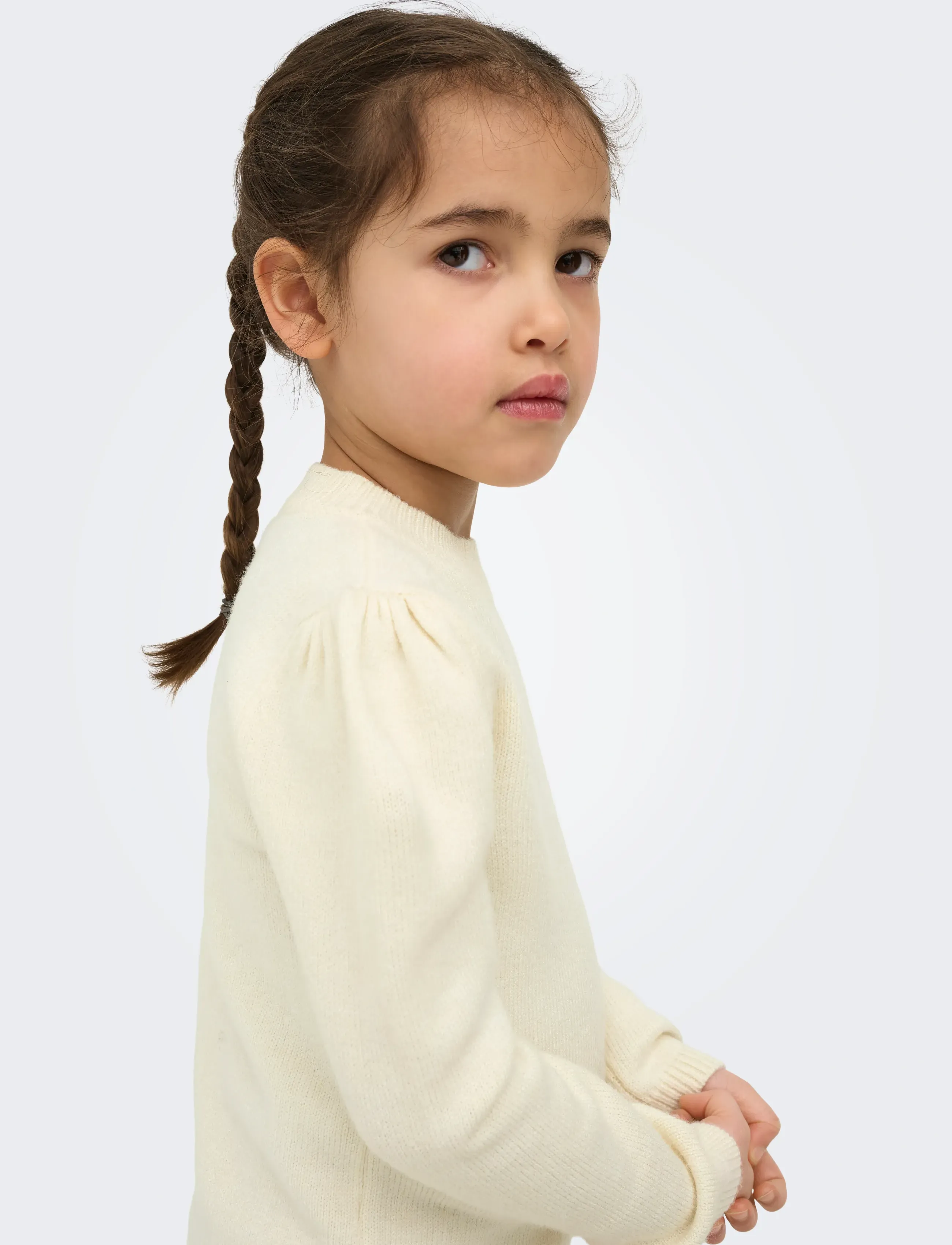 Kids Only - KMGKATIA LIFE LS PUFF O-NECK CP KNT NOOS - pullover - whitecap gray - 5