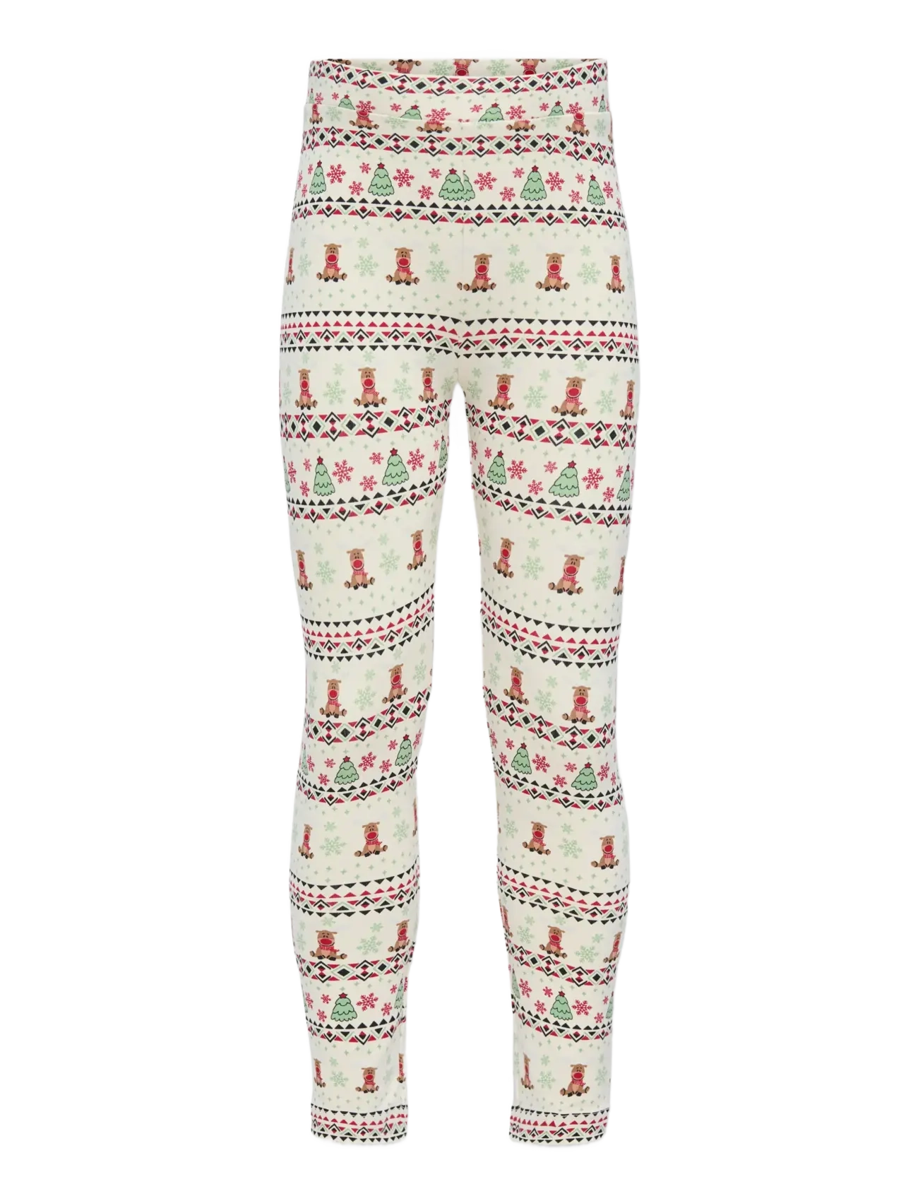 Kids Only KMGXMAS ELFI LIFE LEGGINGS JRS - Kleidung - BIRCH / cream