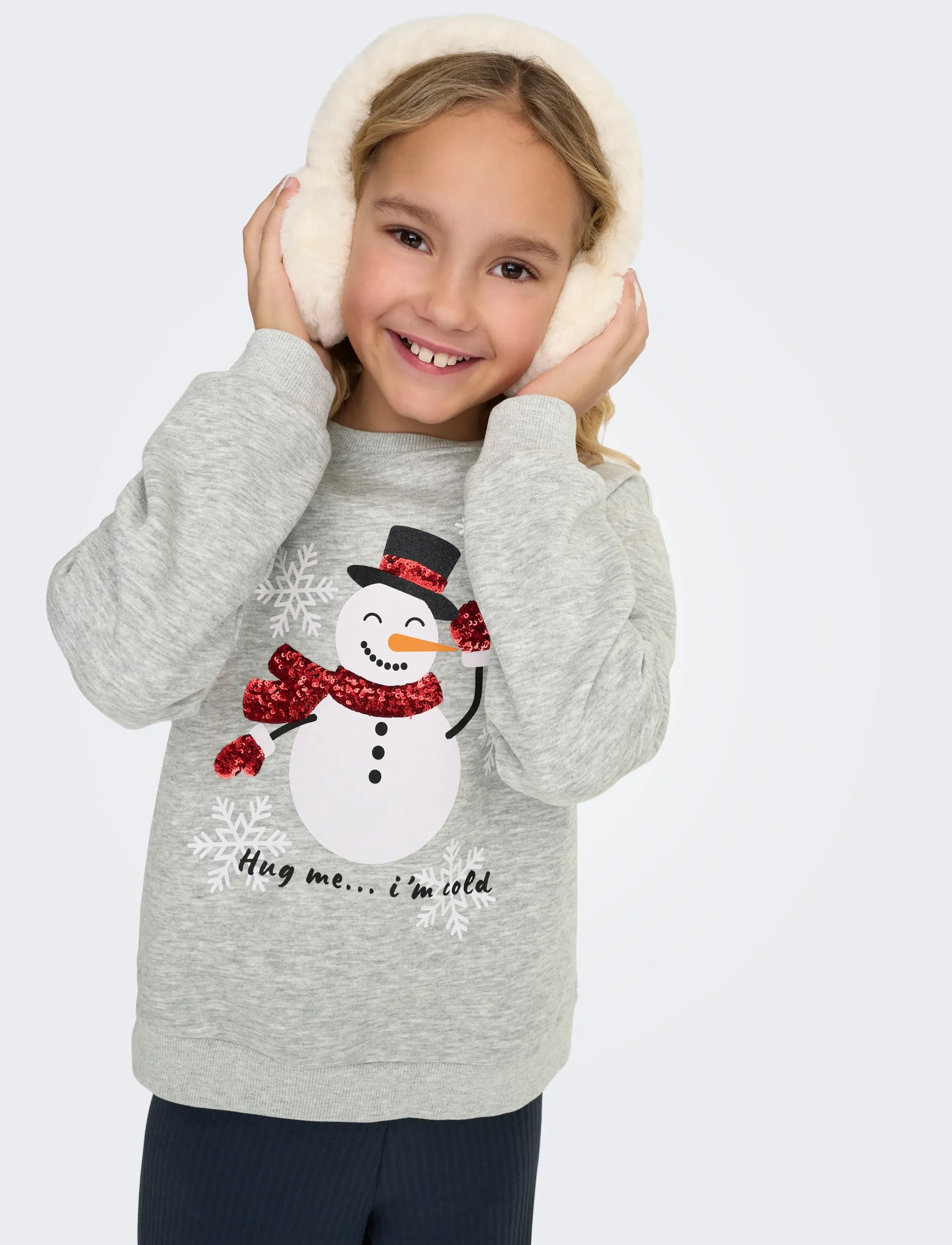 Kids Only - KOGYDA LIFE XMAS L/S O-NECK BOX SWT - sweat-shirt - light grey melange - 5