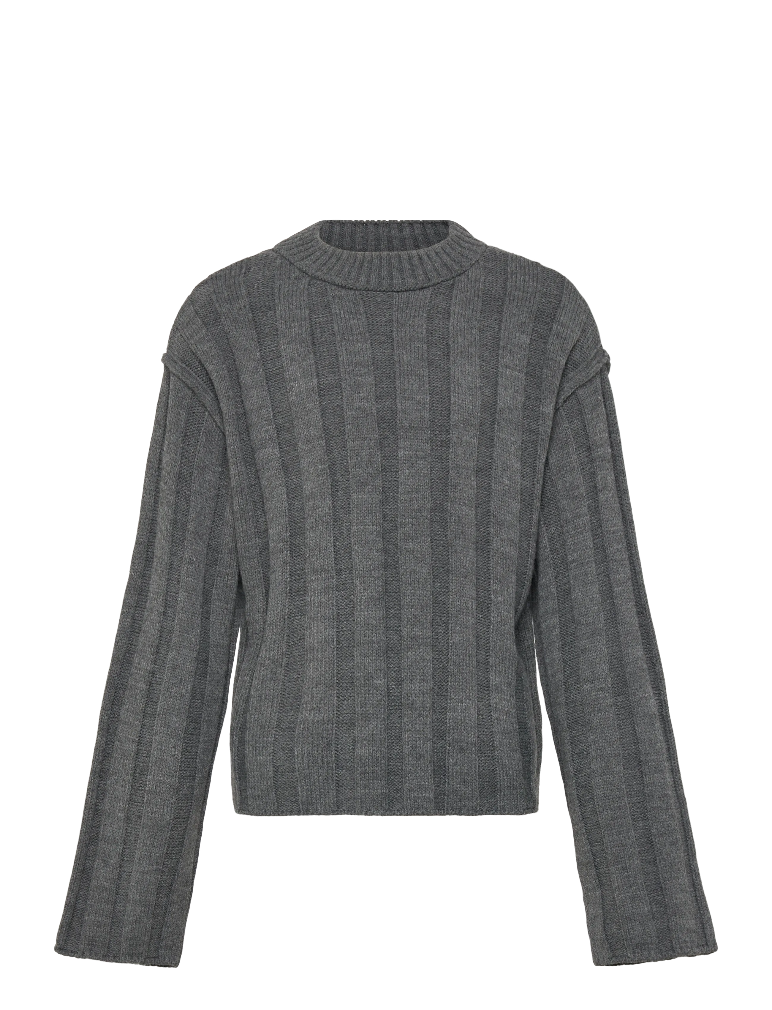 Kids Only KOGTESSA L/S O-NECK PULLOVER KNT - Riided - DARK GREY MELANGE / grey