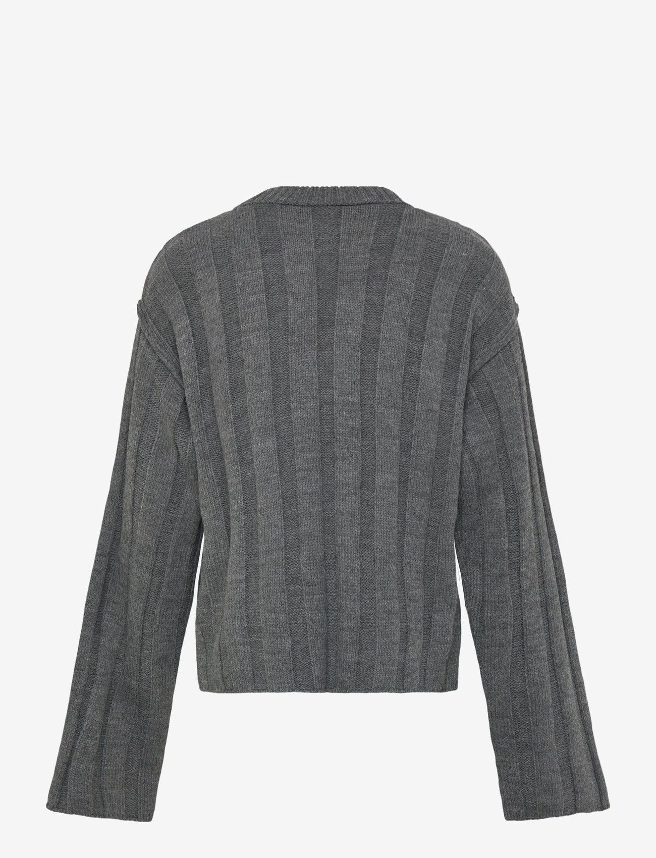 Kids Only - KOGTESSA L/S O-NECK PULLOVER KNT - džemperi - dark grey melange - 2