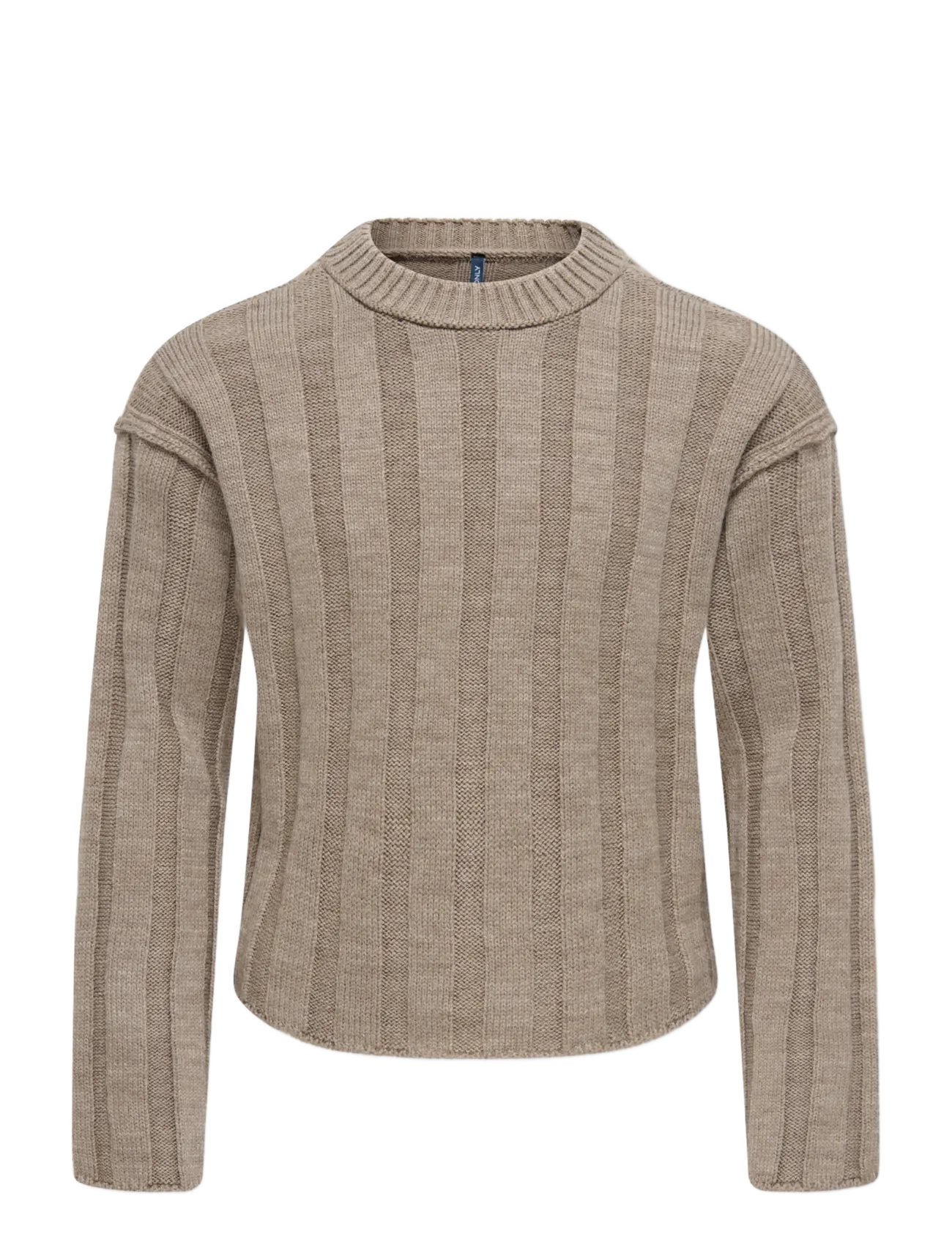 Kids Only KOGTESSA L/S O-NECK PULLOVER KNT - Tagasi kooli - STRING / beige