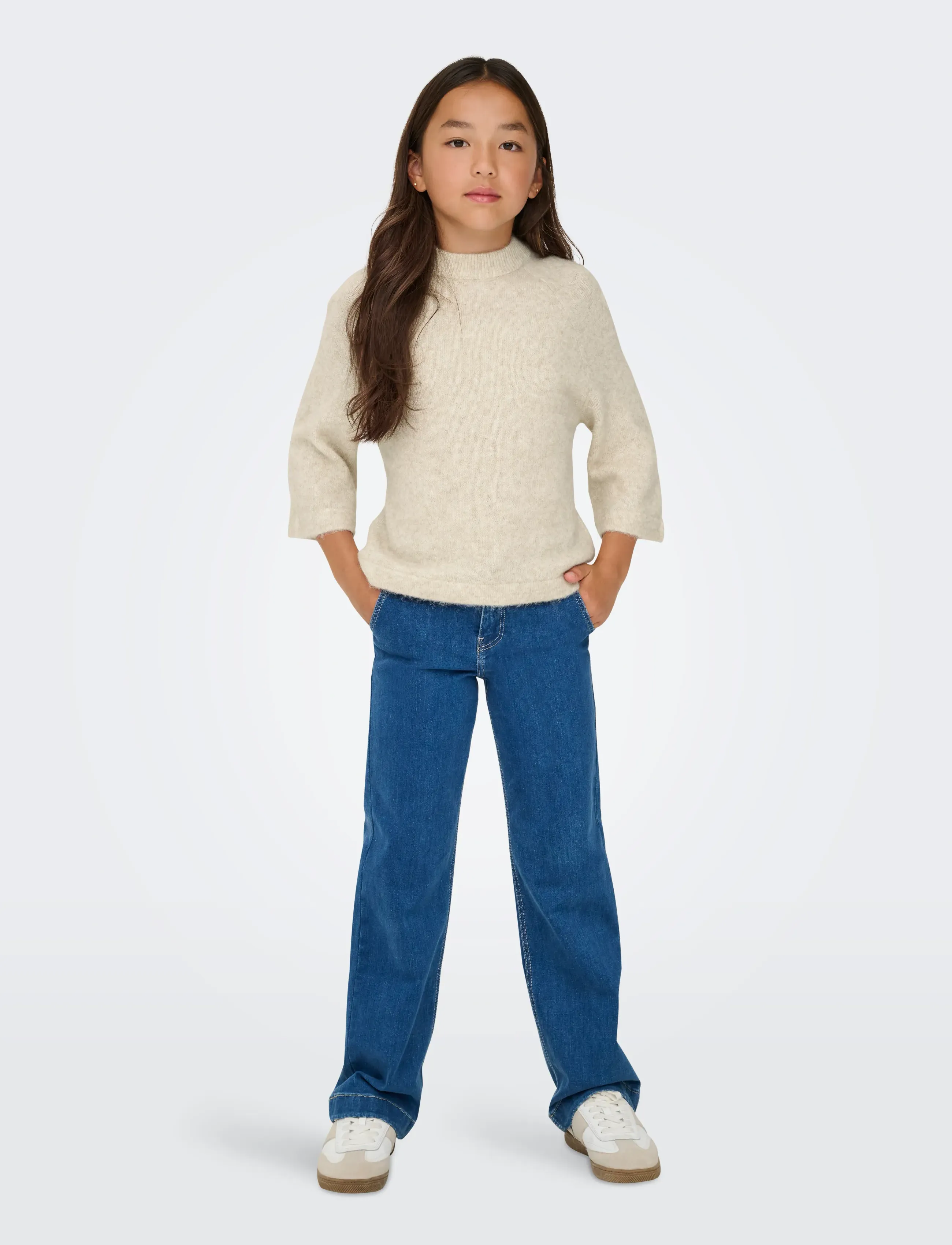 Kids Only - KOGEDENA LIFE 4/5 SLEEVE O-NECK KNT - pulls - pumice stone - 5