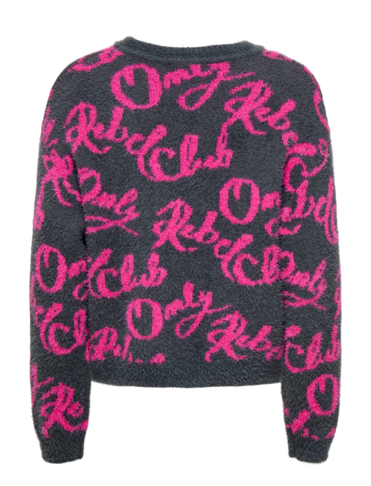 Kids Only - KOGDINA L/S JACQUARD O-NECK KNT - trøjer - blackened pearl - 1