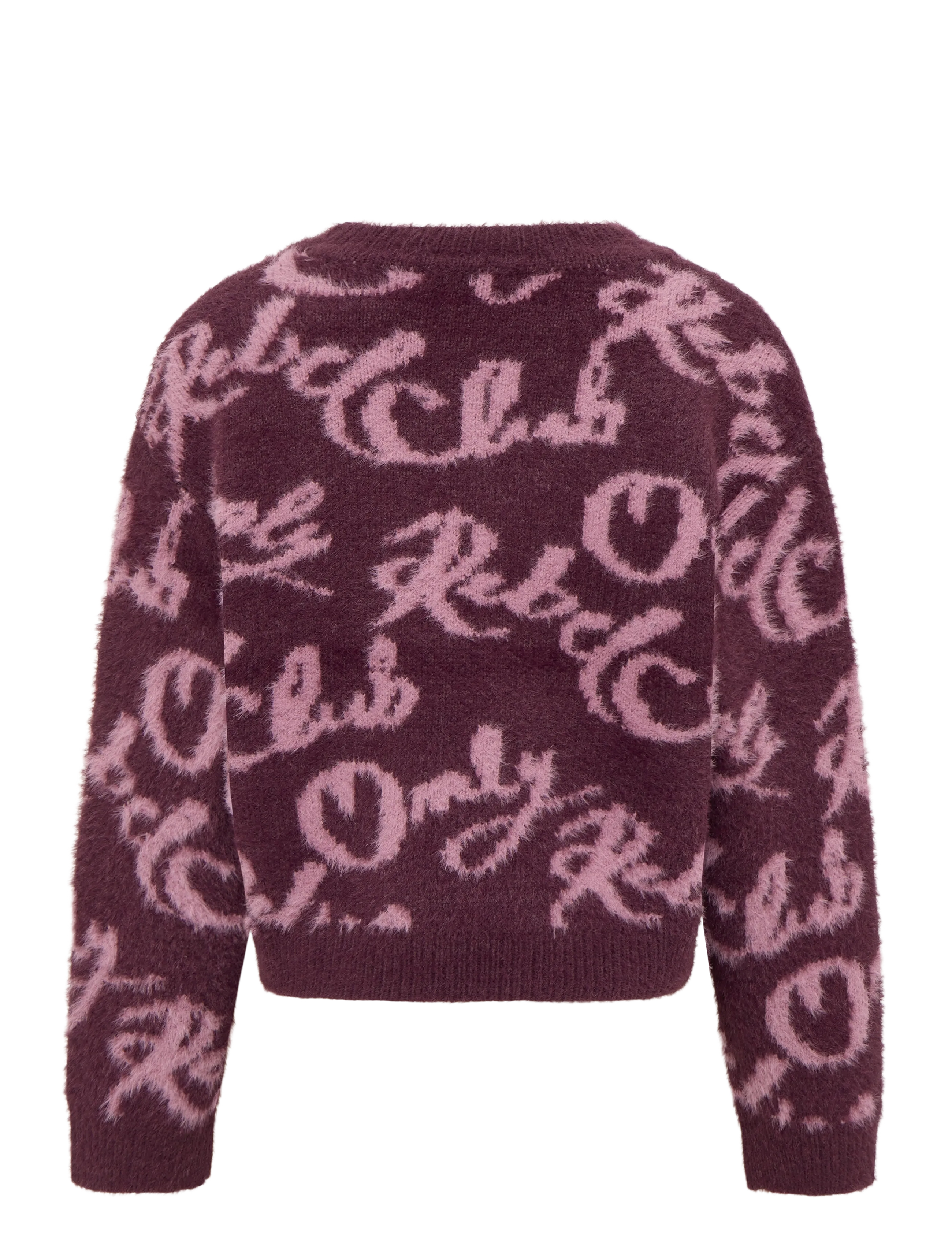 Kids Only - KOGDINA L/S JACQUARD O-NECK KNT - trøjer - mauve wine - 1