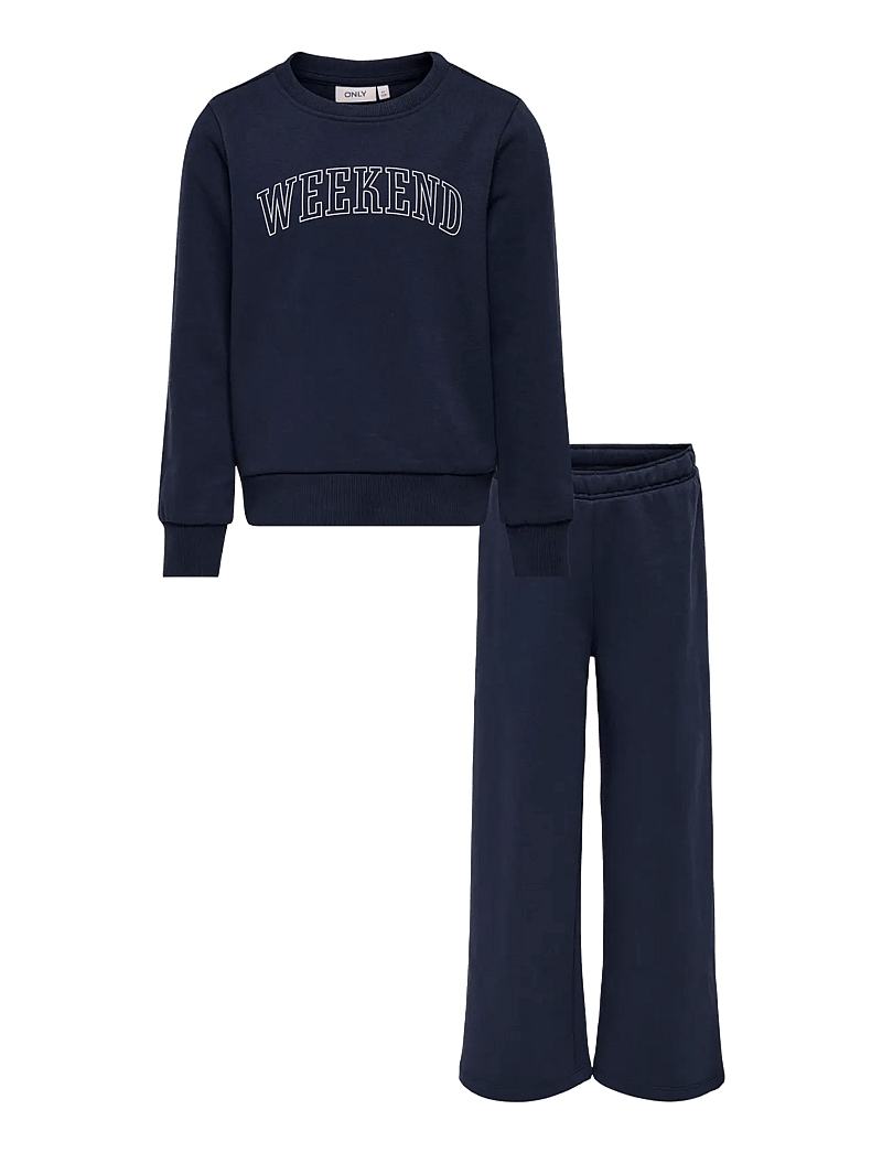 Kids Only - KOGLINNA CITY SWEAT/PANTS SET OT SWT - sportanzüge - night sky - 0