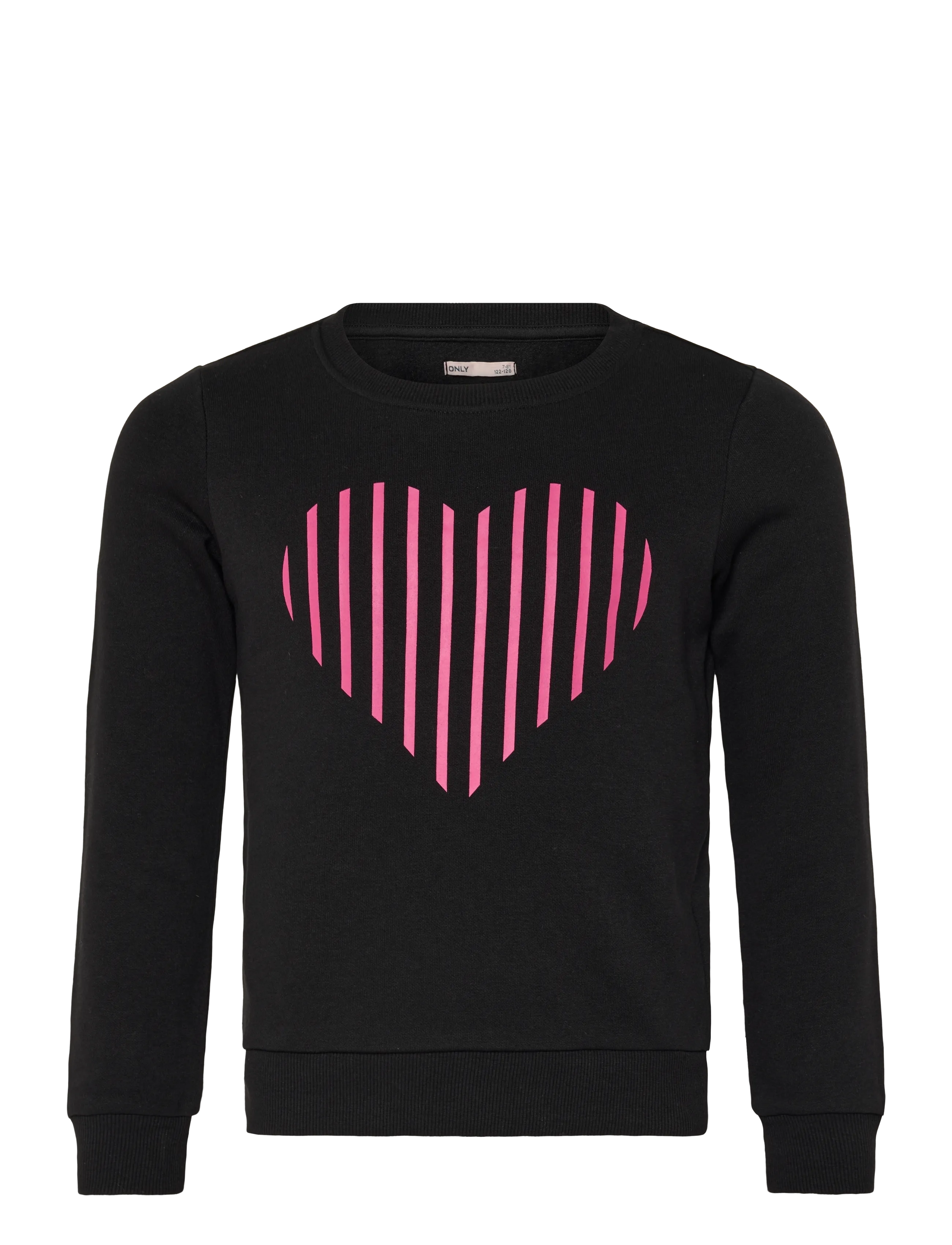 Kids Only - KOGLINNA HEART O-NECK SWEAT OT SWT - džemperiai - black - 0