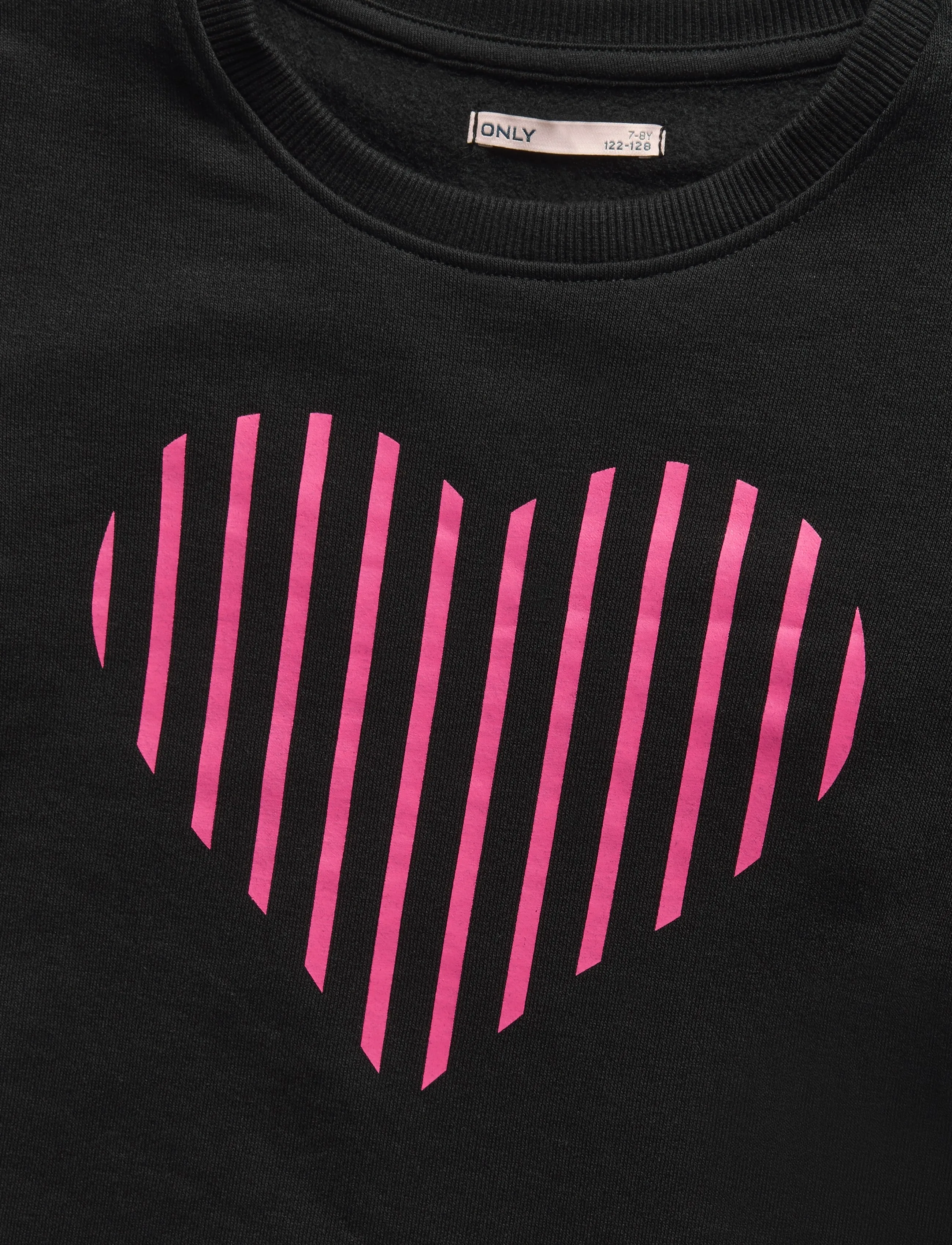 Kids Only - KOGLINNA HEART O-NECK SWEAT OT SWT - džemperiai - black - 3