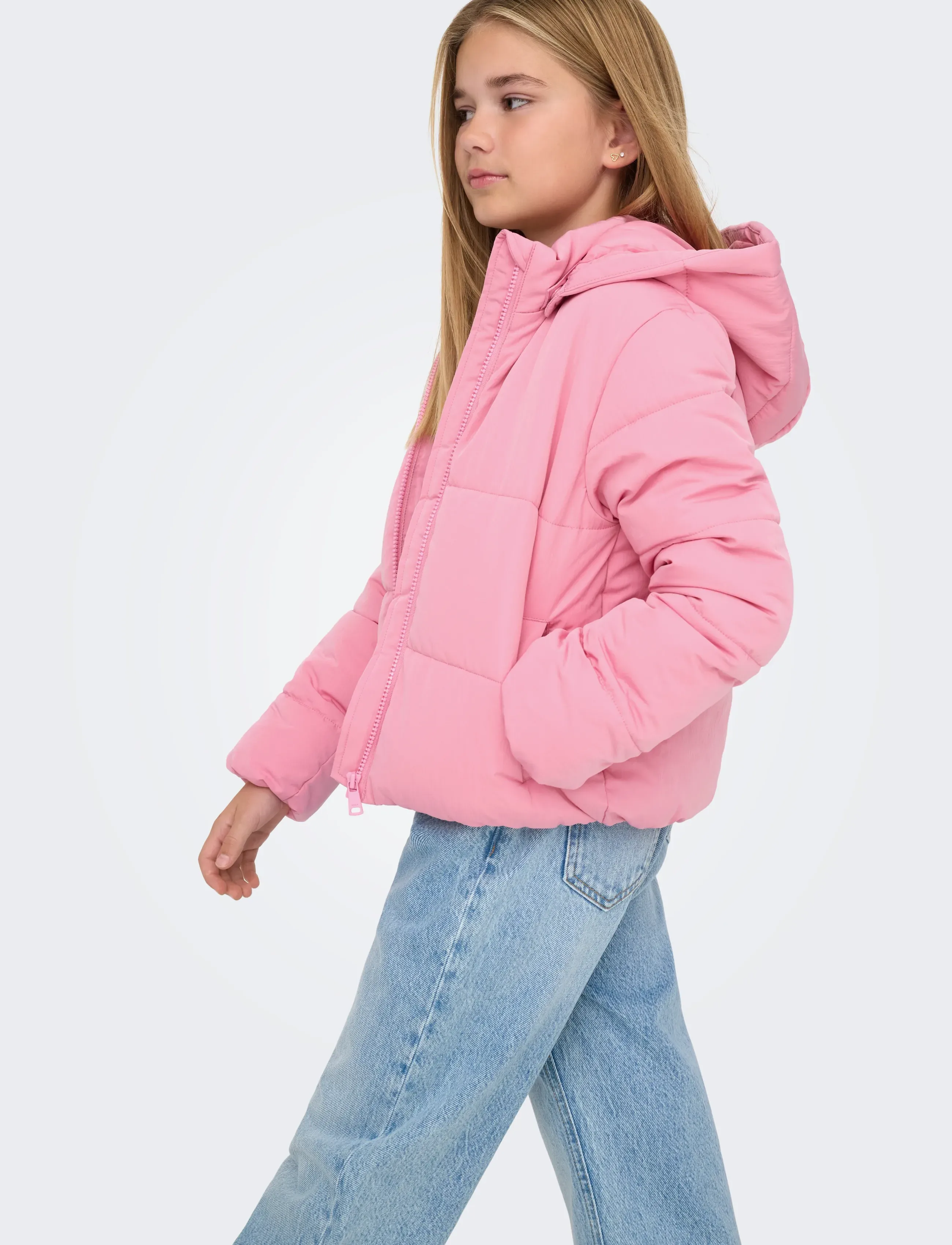 Kids Only - KOGMALIA SHORT PUFFER JACKET OT OTW - vinterjackor - sea pink - 4