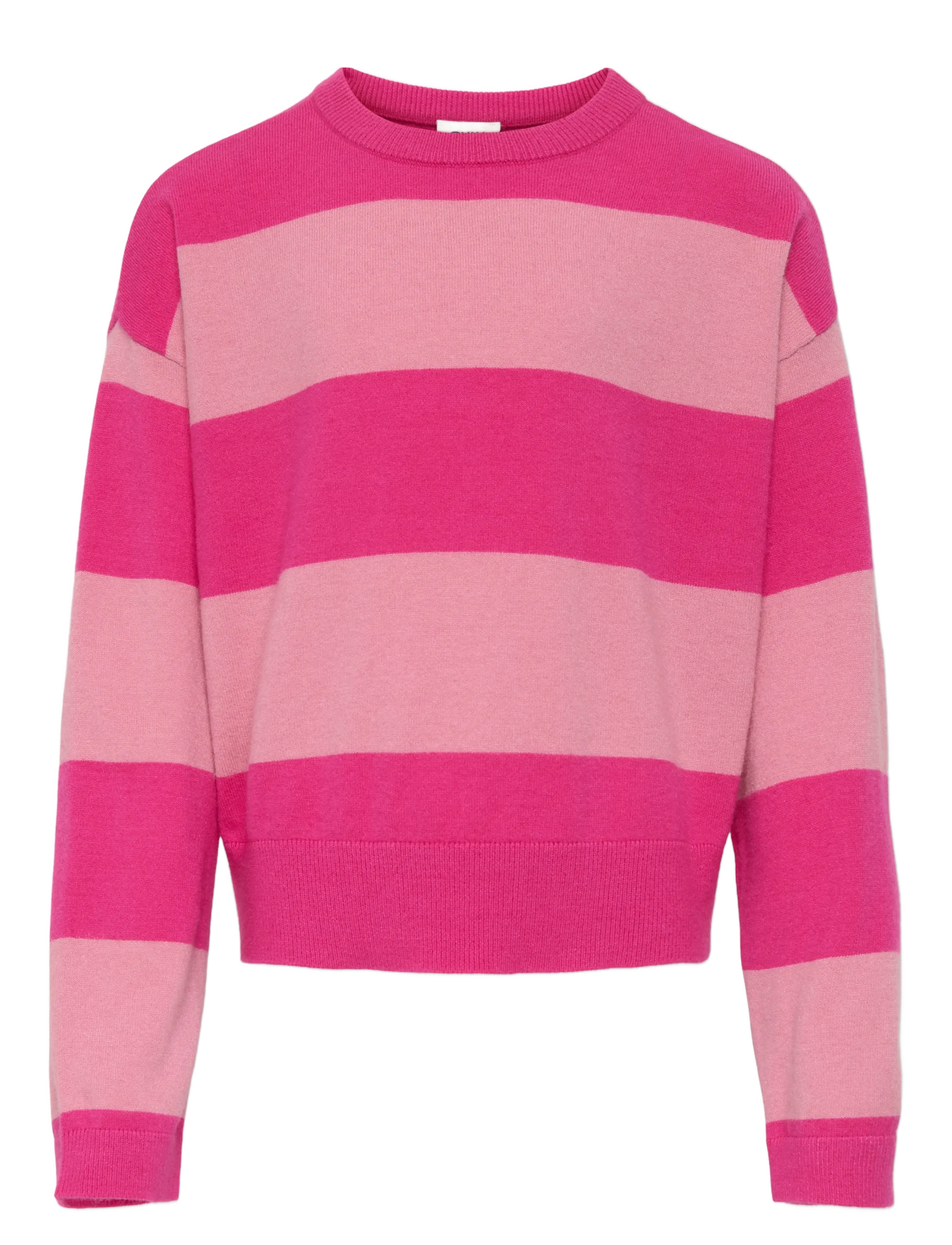 Kids Only Kogtala Ls Stripe Oneck Ot Knt, 122-128, Pink, Strik > Pullovere, Børn