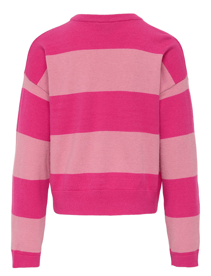 Kids Only - KOGTALA LS STRIPE ONECK OT KNT - pullover - magenta - 1