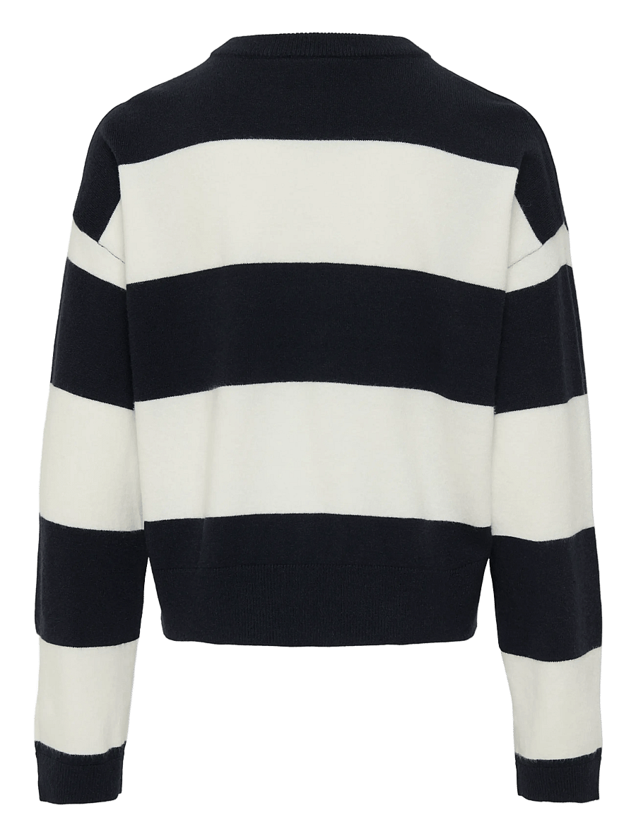 Kids Only - KOGTALA LS STRIPE ONECK OT KNT - stickade tröjor - night sky - 1