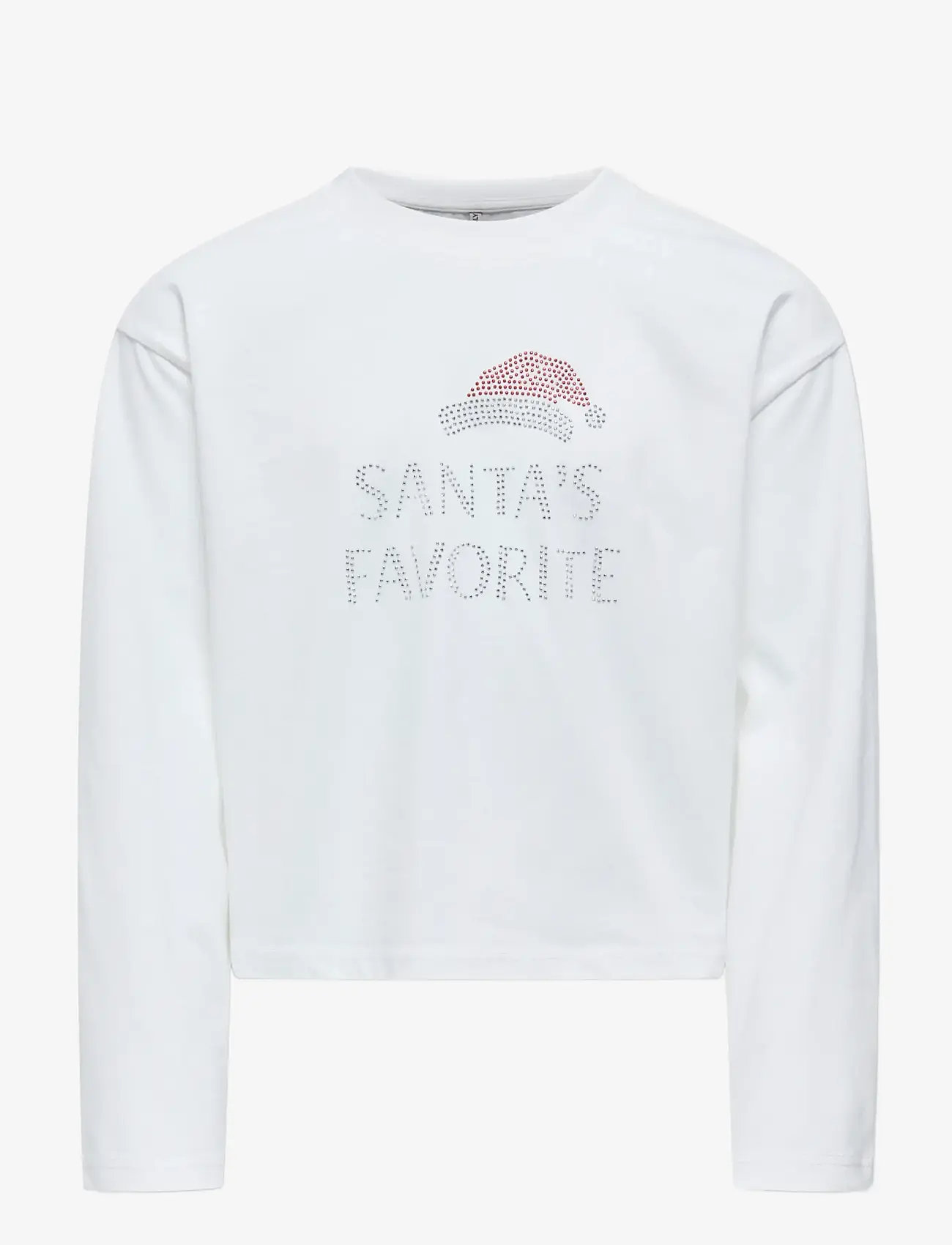 Kids Only - KOGRIRI LIFE XMAS L/S STONES TOP JRS - langærmede t-shirts - cloud dancer - 0