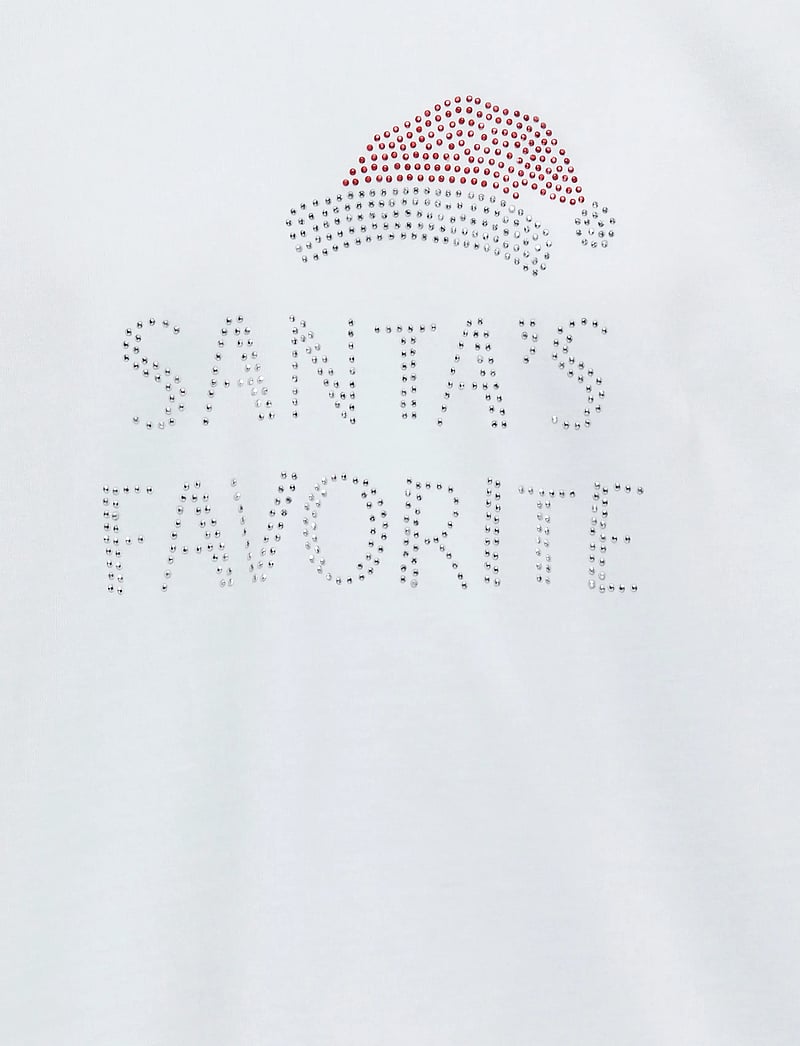 Kids Only - KOGRIRI LIFE XMAS L/S STONES TOP JRS - langærmede t-shirts - cloud dancer - 2