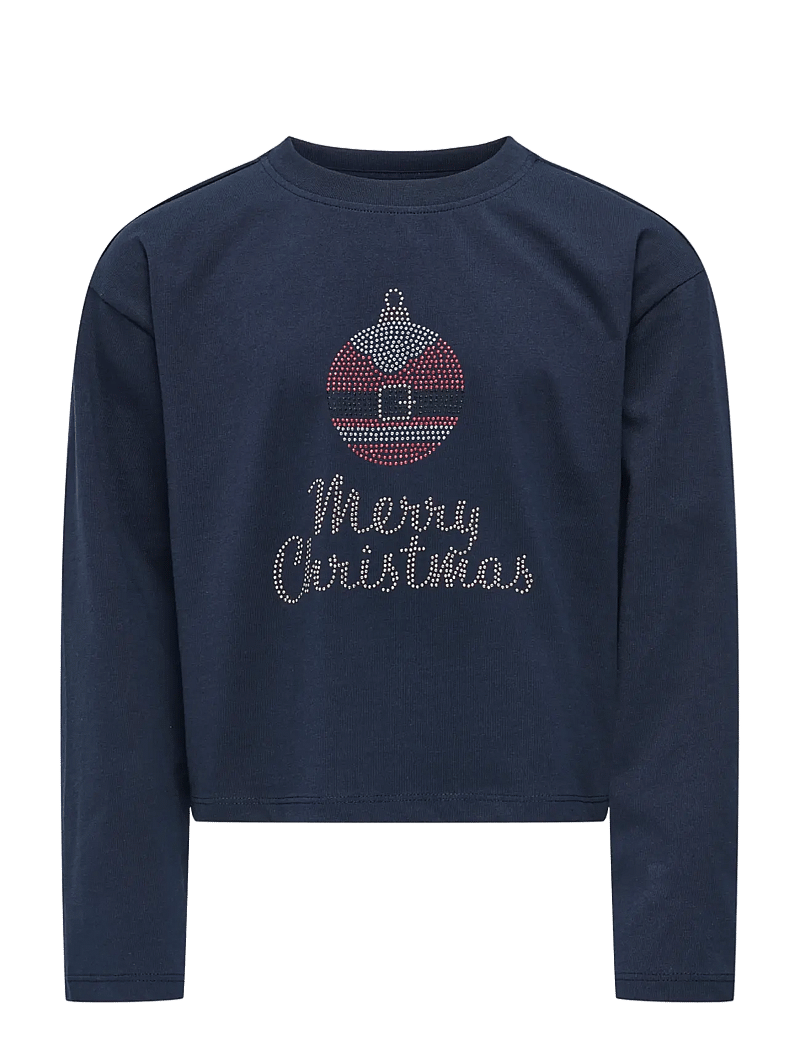 Kids Only - KOGRIRI LIFE XMAS L/S STONES TOP JRS - langærmede t-shirts - night sky - 0